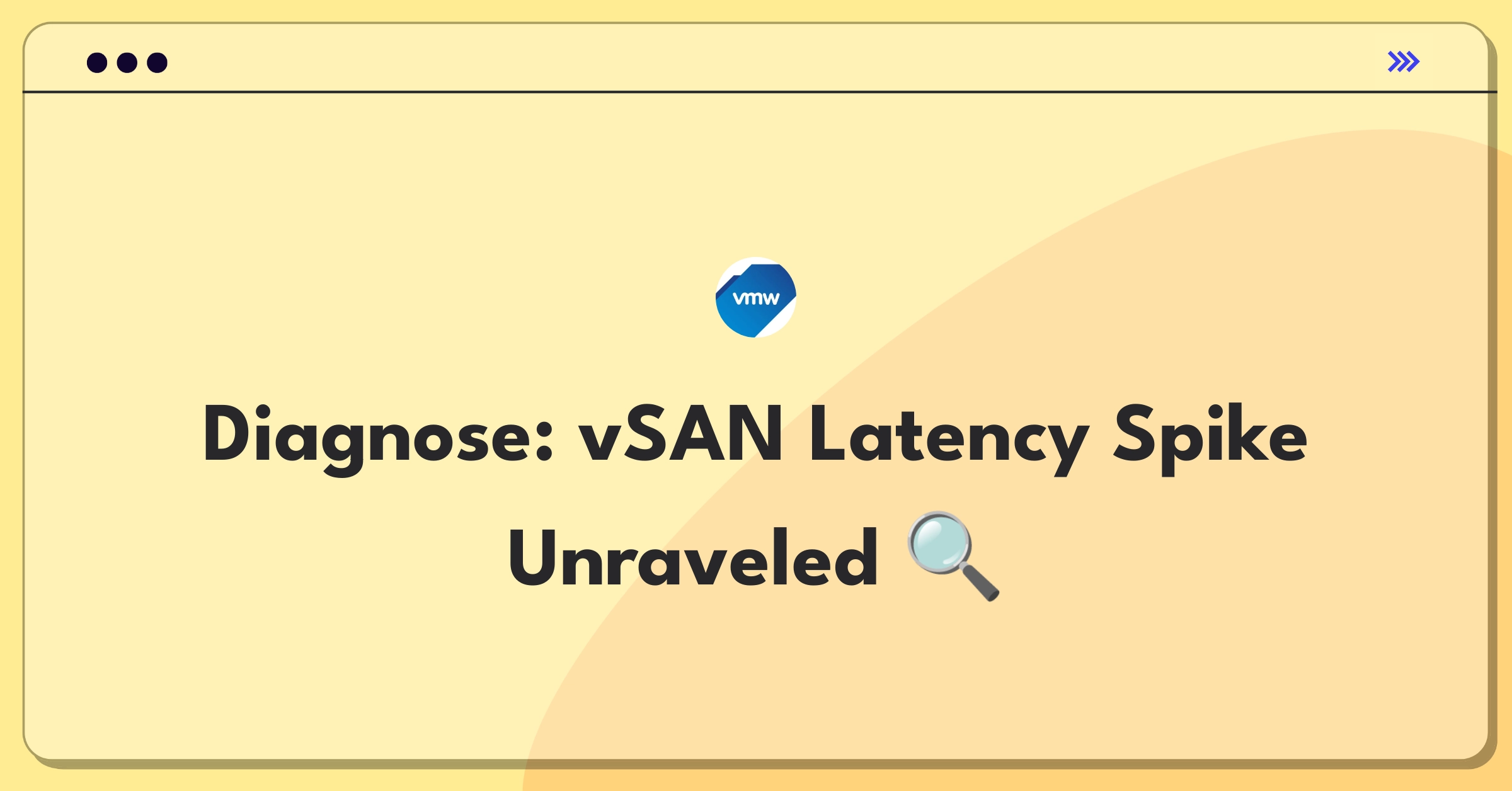 Product Management Root Cause Analysis Question: Investigating VMware vSAN storage latency spike for enterprise customers