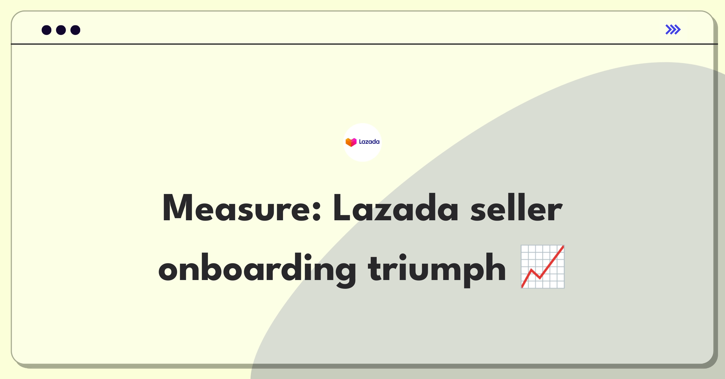 Product Management Metrics Question: Lazada seller onboarding success measurement framework