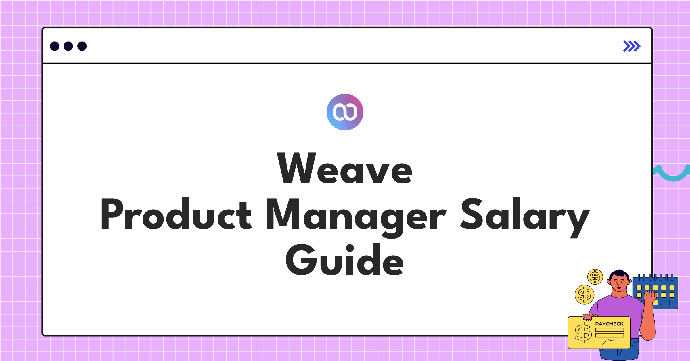 Infographic showing Weave Product Manager salary components and career progression ladder for 2025