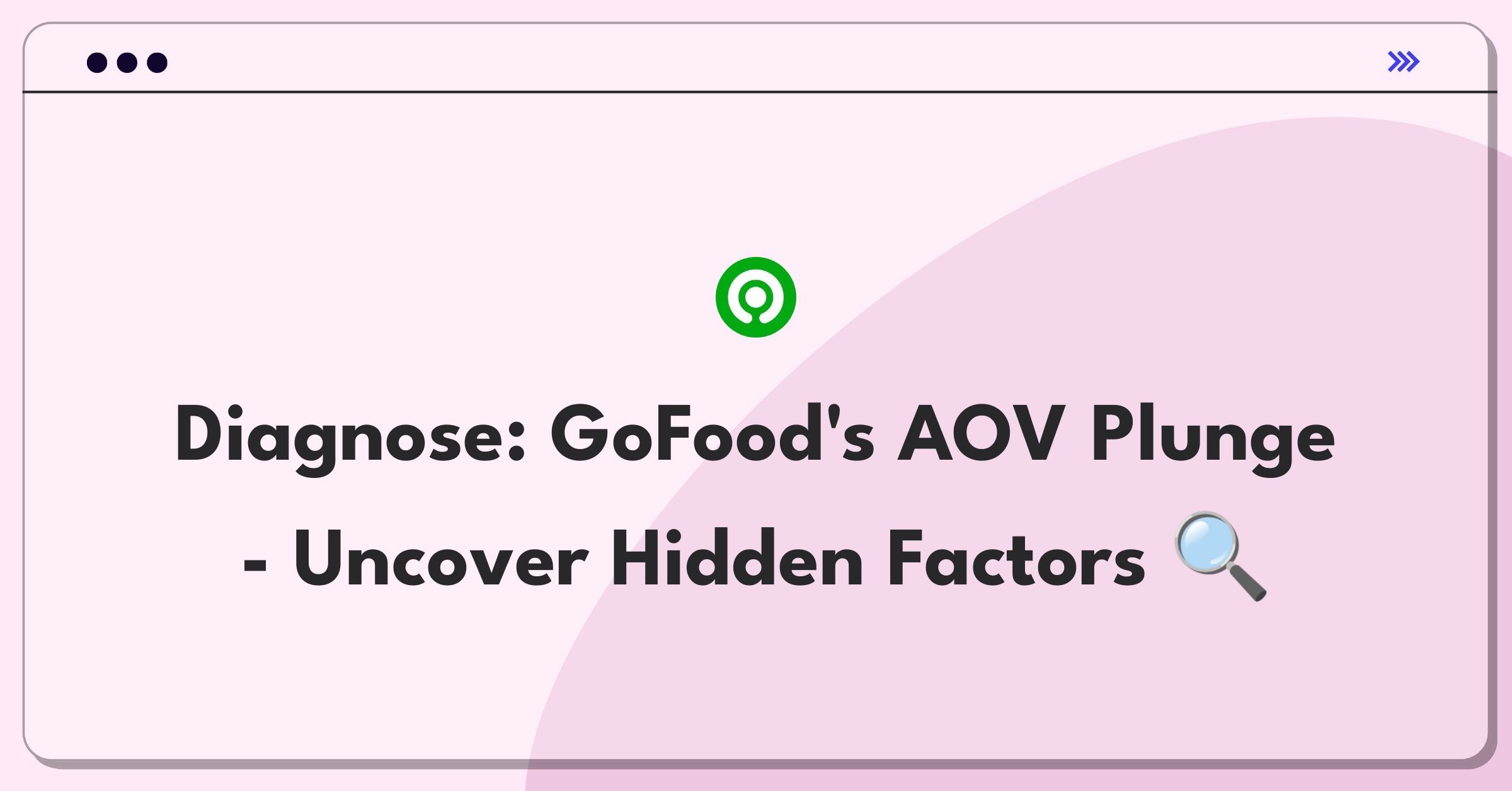 Product Management Root Cause Analysis Question: Investigating Gojek GoFood's average order value decrease