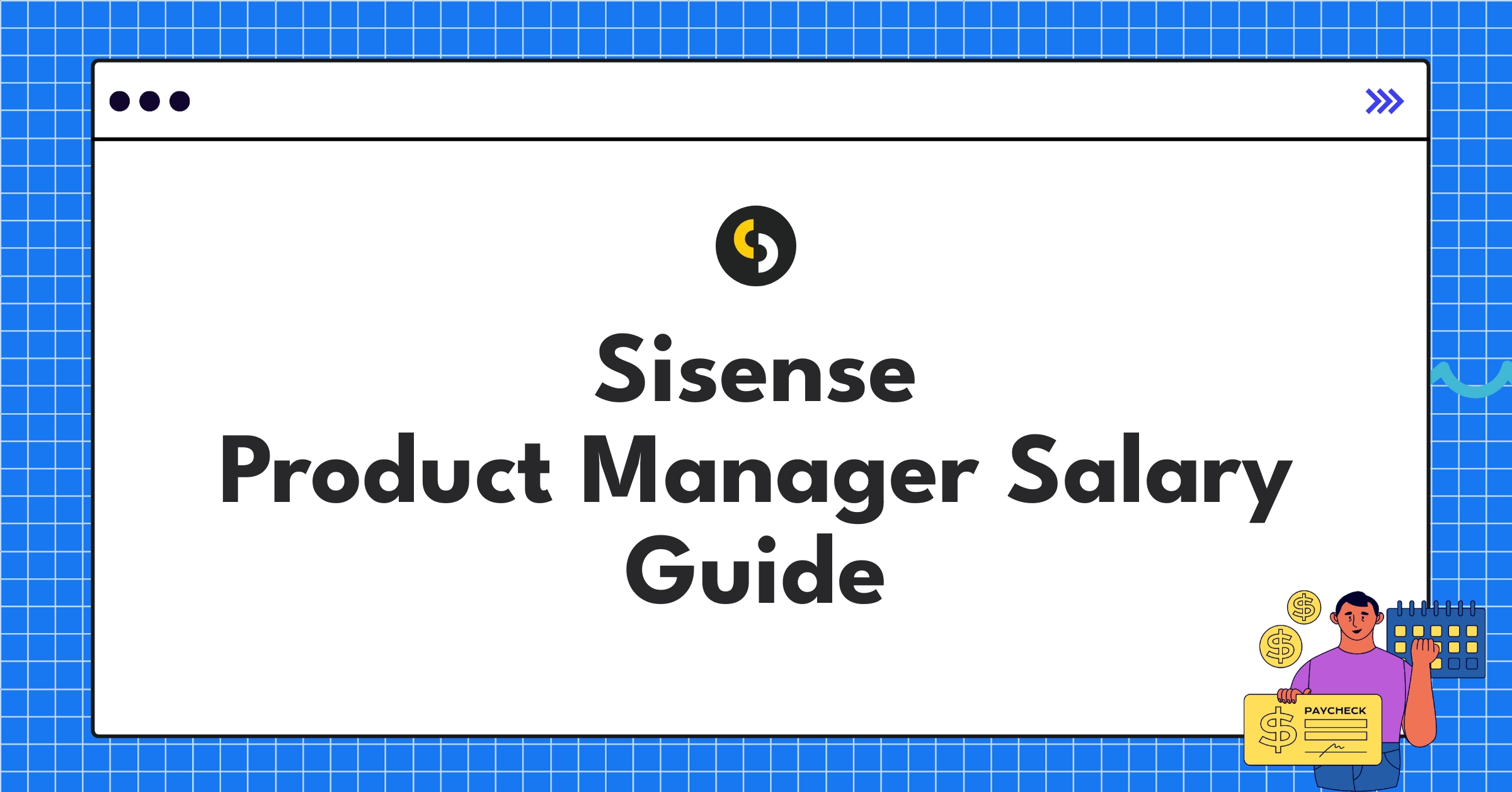 Infographic showing Sisense Product Manager compensation breakdown including base salary, bonuses, and equity