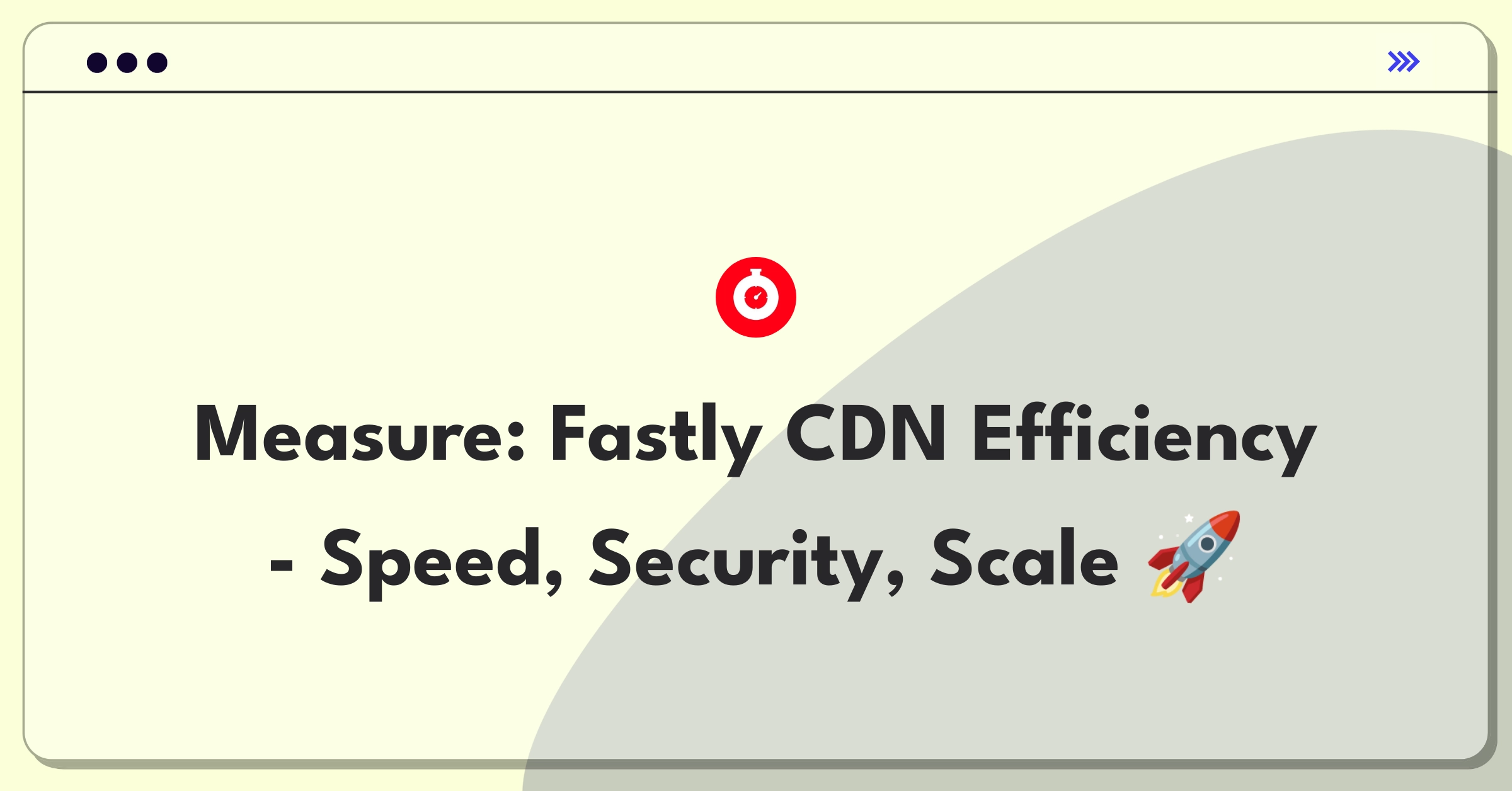 Product Management Analytics Question: Evaluating CDN performance metrics for Fastly's content delivery network