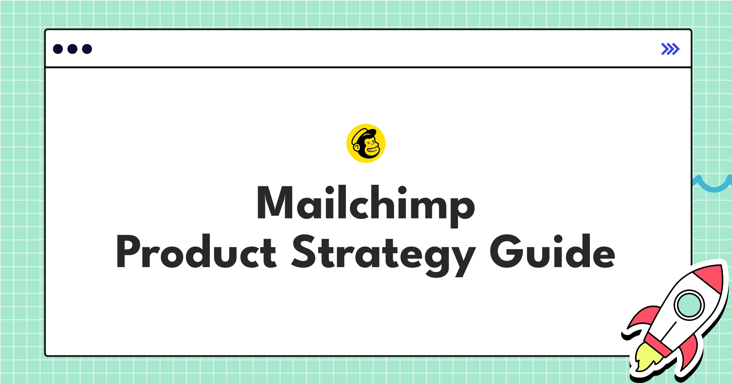 Mailchimp product strategy infographic showcasing platform expansion, AI integration, and SMB market focus