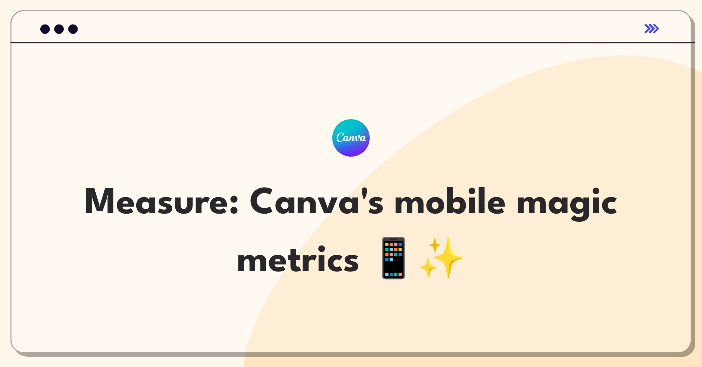 Product Management Analytics Question: Defining success metrics for Canva's mobile app experience