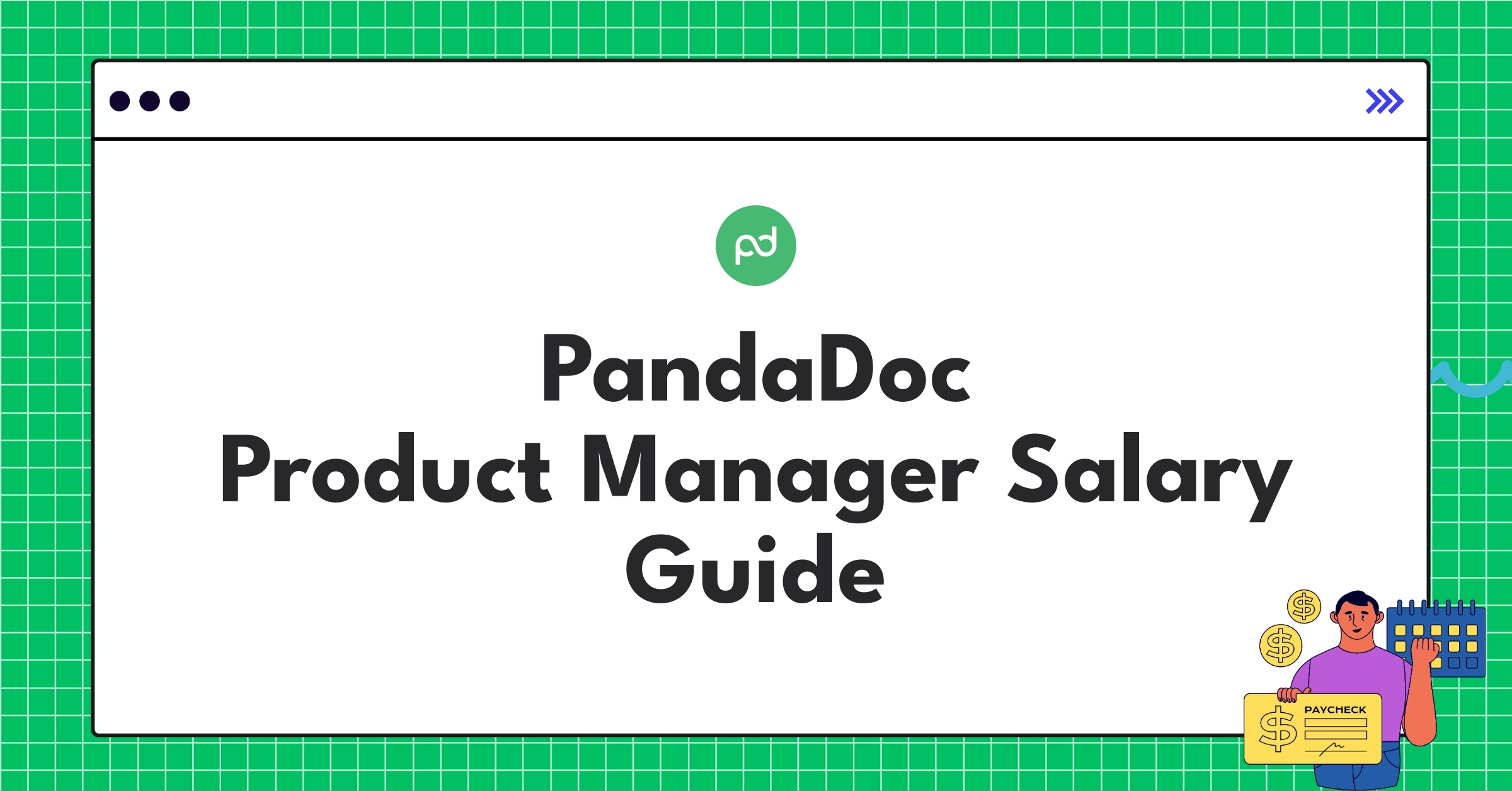 Infographic showing PandaDoc Product Manager salary components and compensation structure for 2025