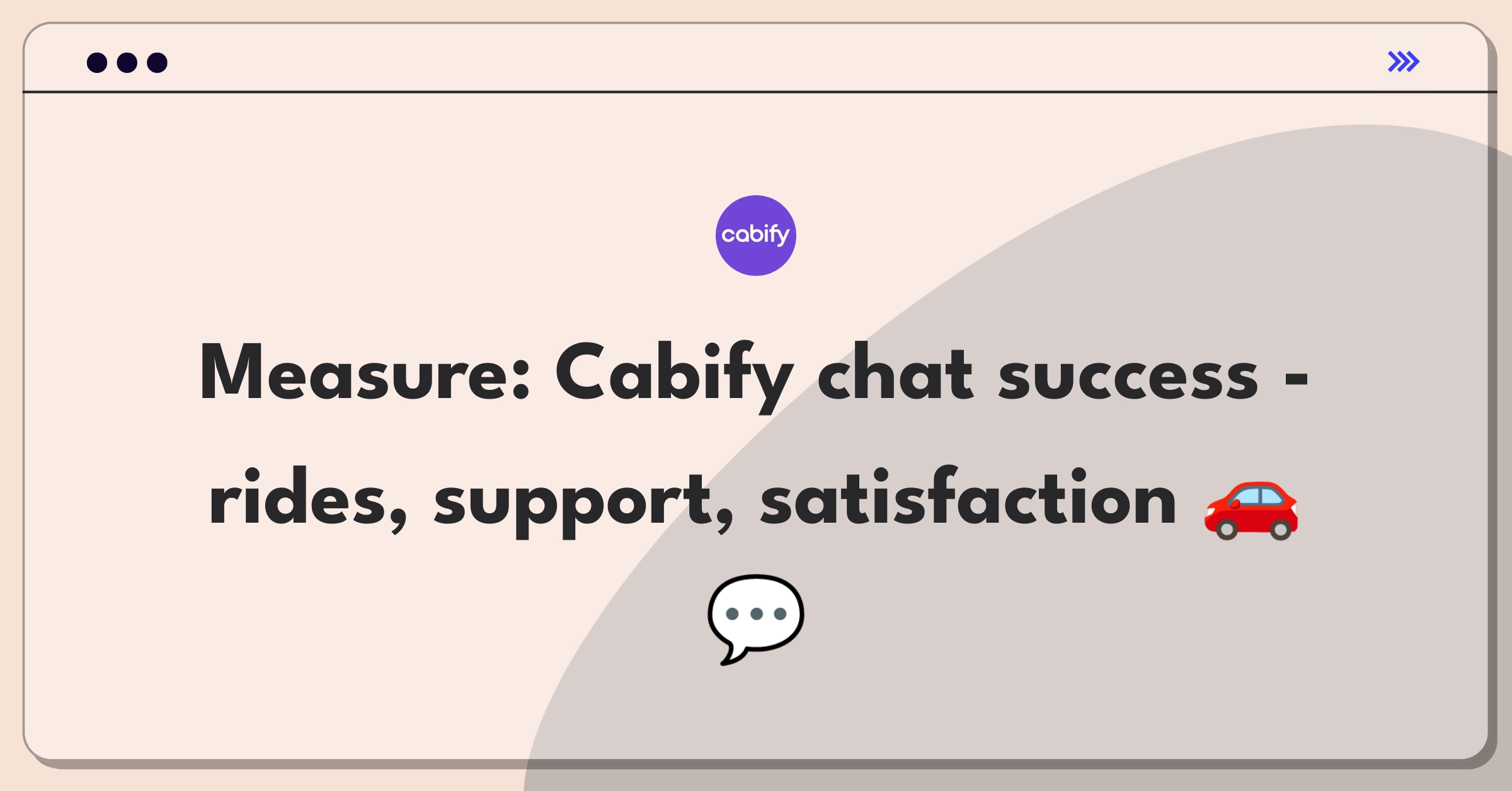 Product Management Analytics Question: Defining success metrics for Cabify's in-app chat feature in ride-sharing