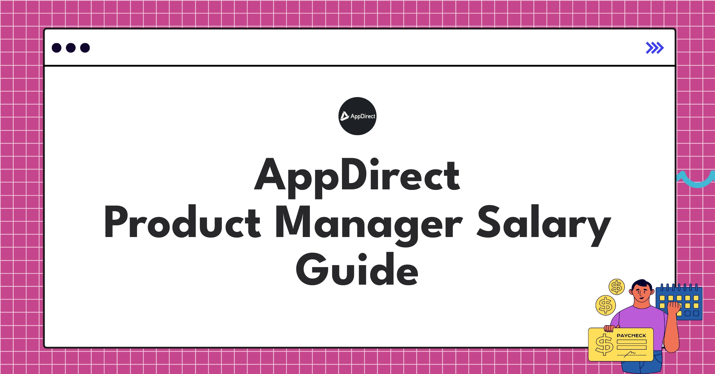 Infographic showing AppDirect Product Manager salary components and progression for cloud commerce roles