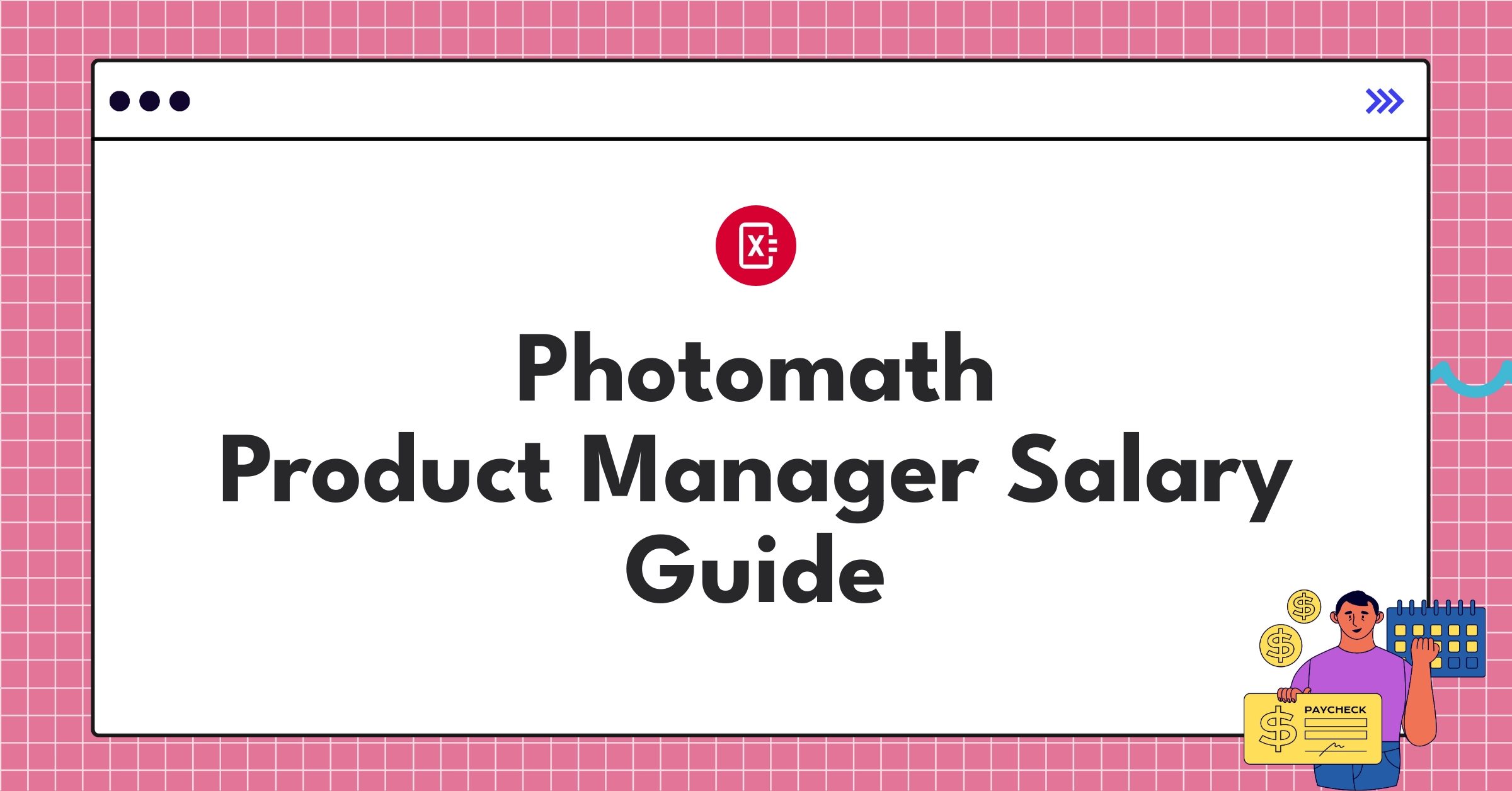 Infographic showing Photomath Product Manager salary components including base pay, bonuses, and equity