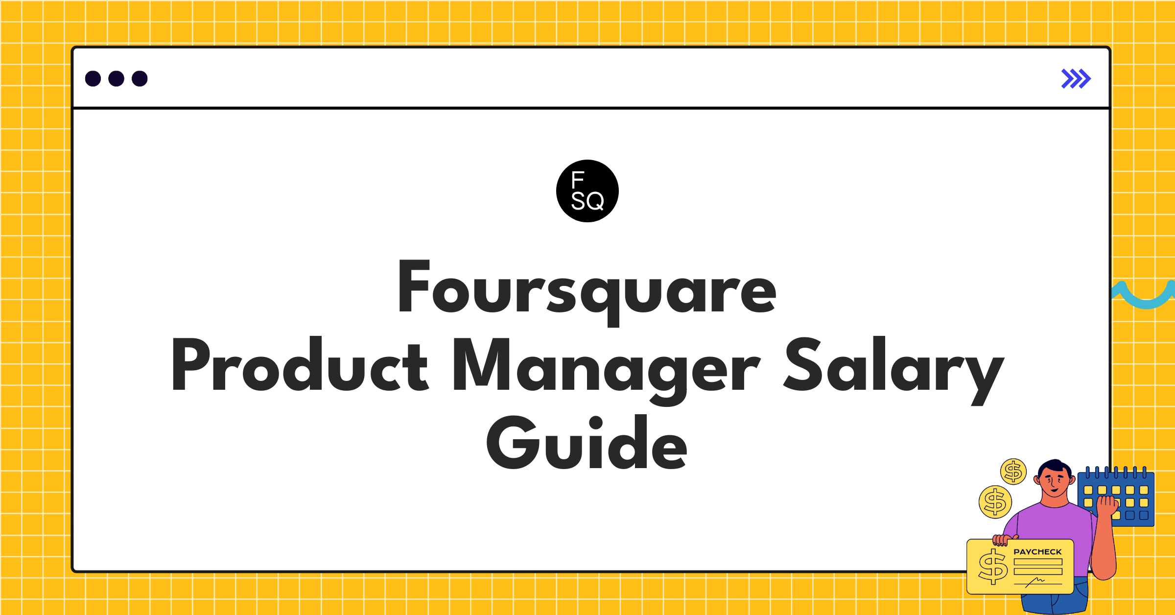 Infographic showing Foursquare product manager salary ranges and compensation factors for 2025