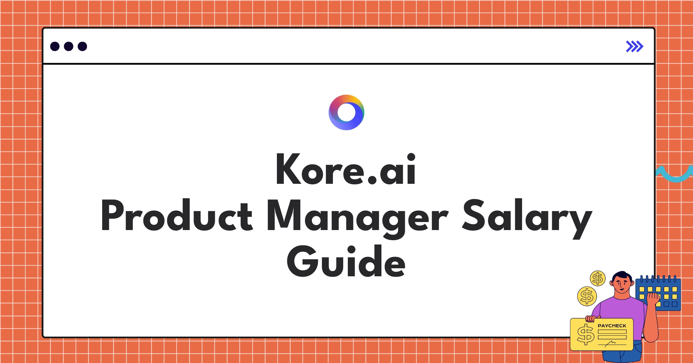 Infographic showing Kore.ai Product Manager salary components and ranges for different experience levels in 2025
