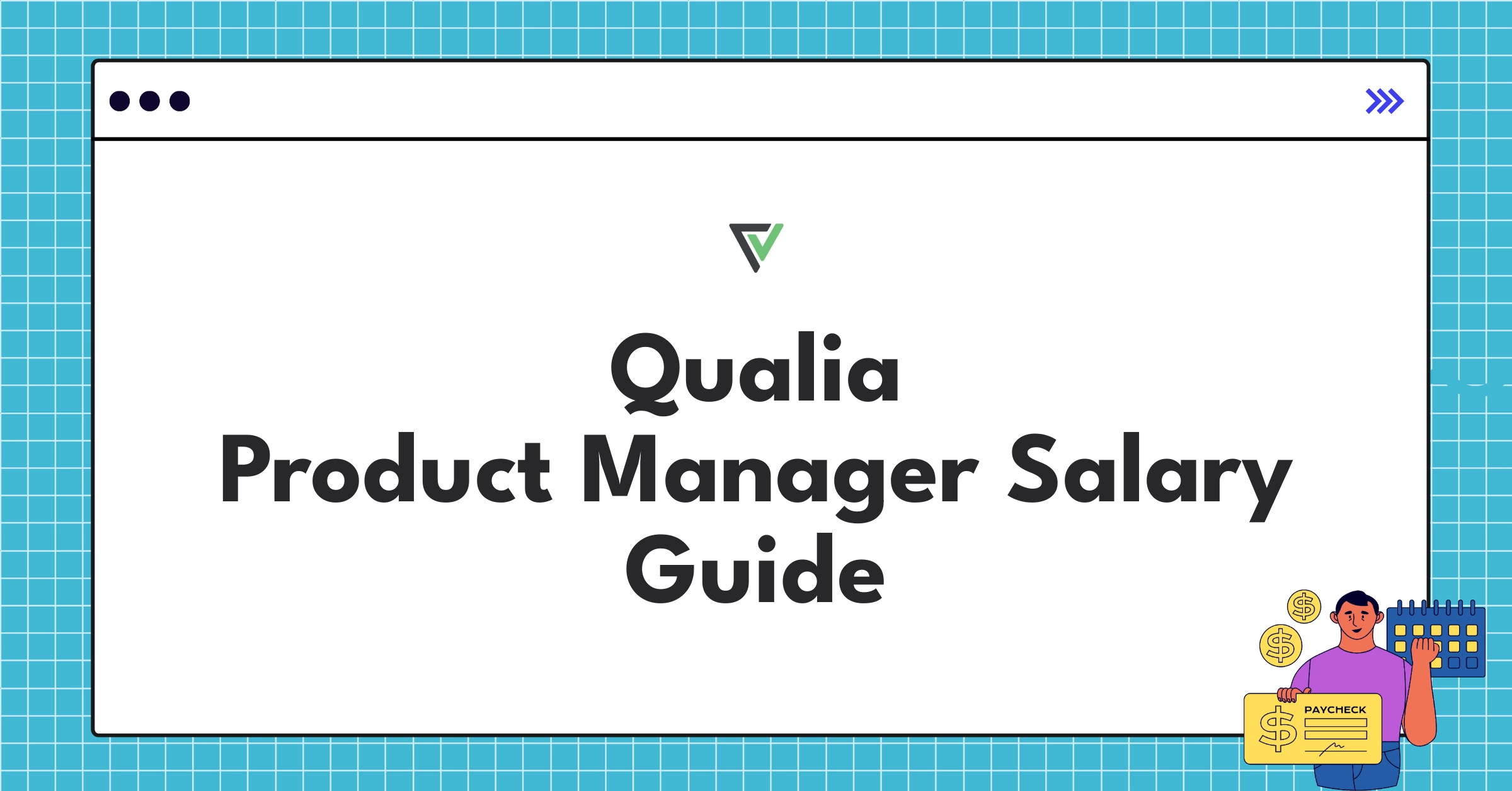 Infographic showing Qualia Product Manager salary ranges and compensation components for 2025