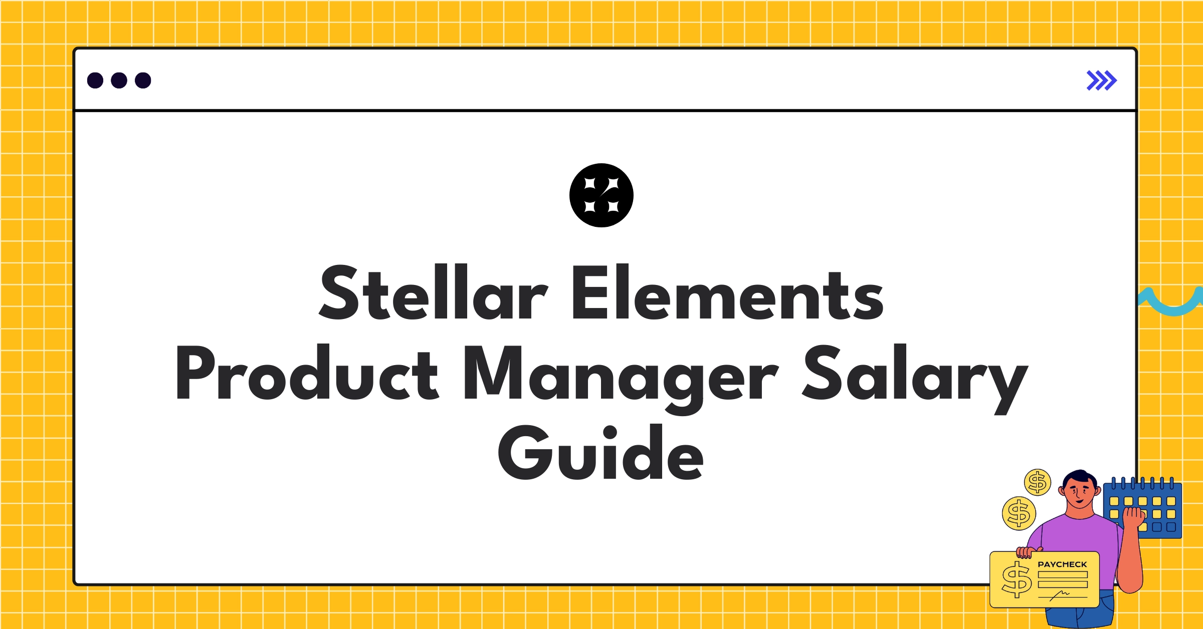 Infographic showing Stellar Elements product manager salary components including base pay, bonuses, and equity