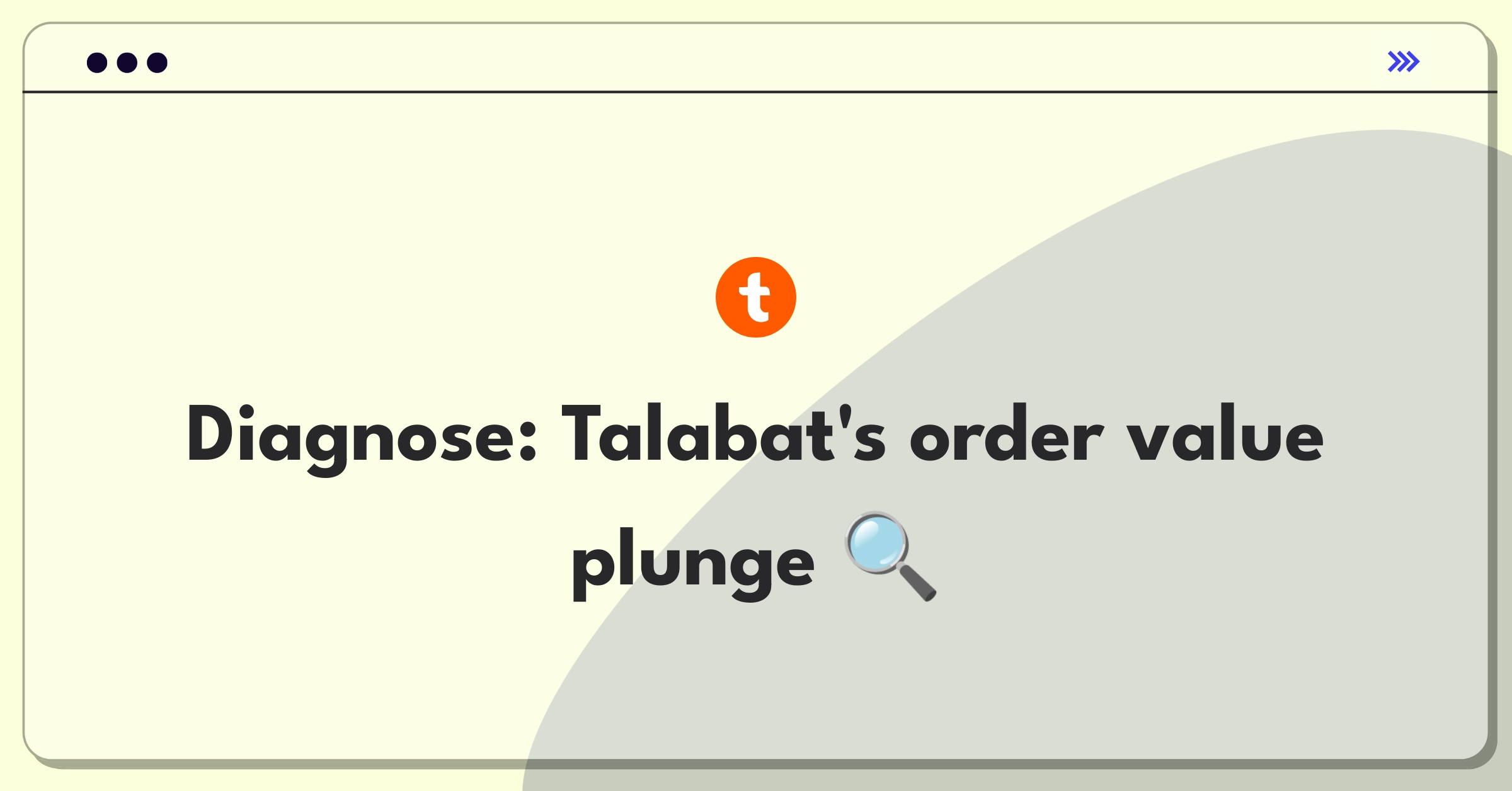 Product Management Root Cause Analysis Question: Investigating Talabat's average order value decline