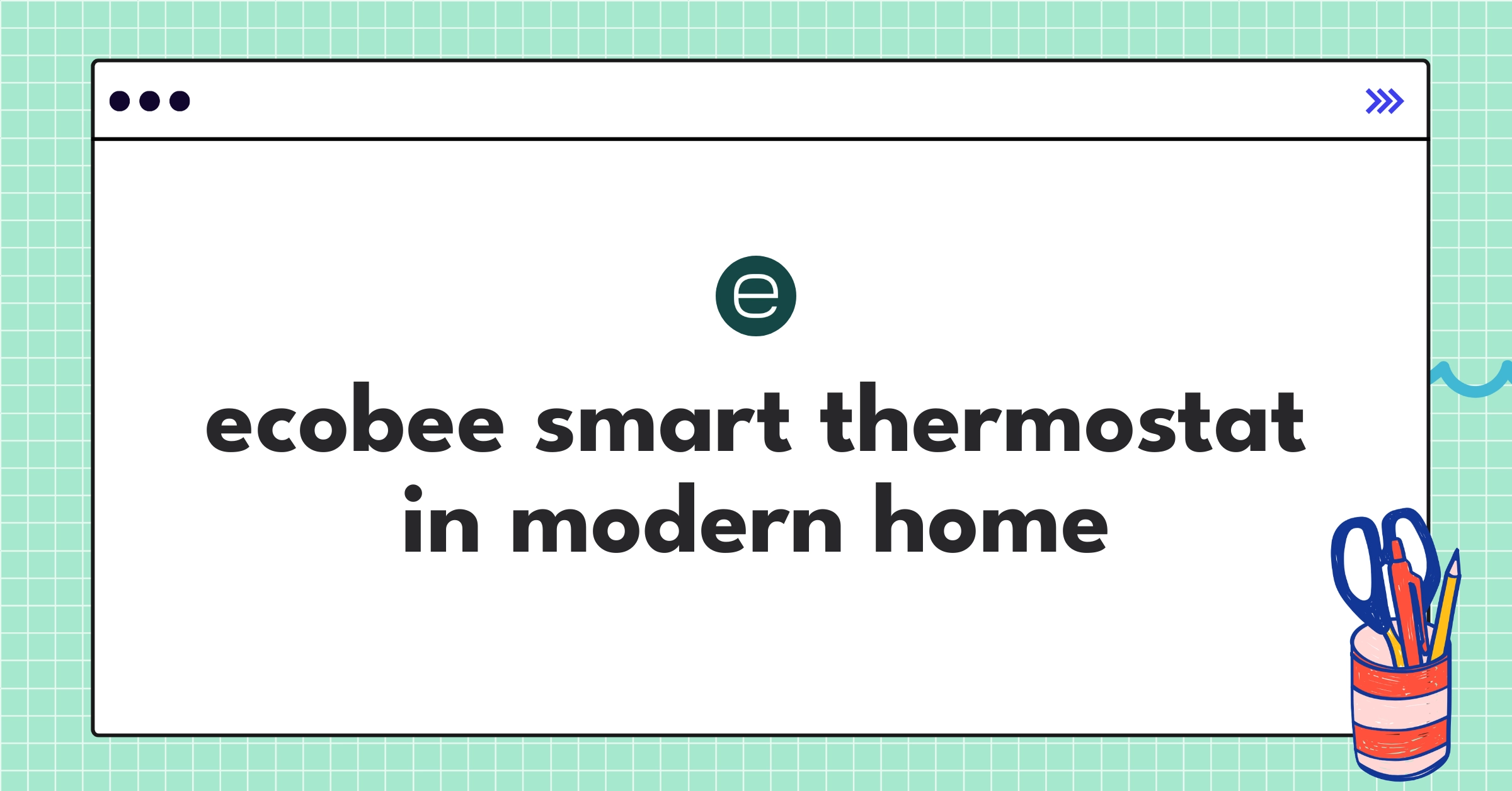 ecobee smart thermostat displaying energy-saving features in a connected smart home environment