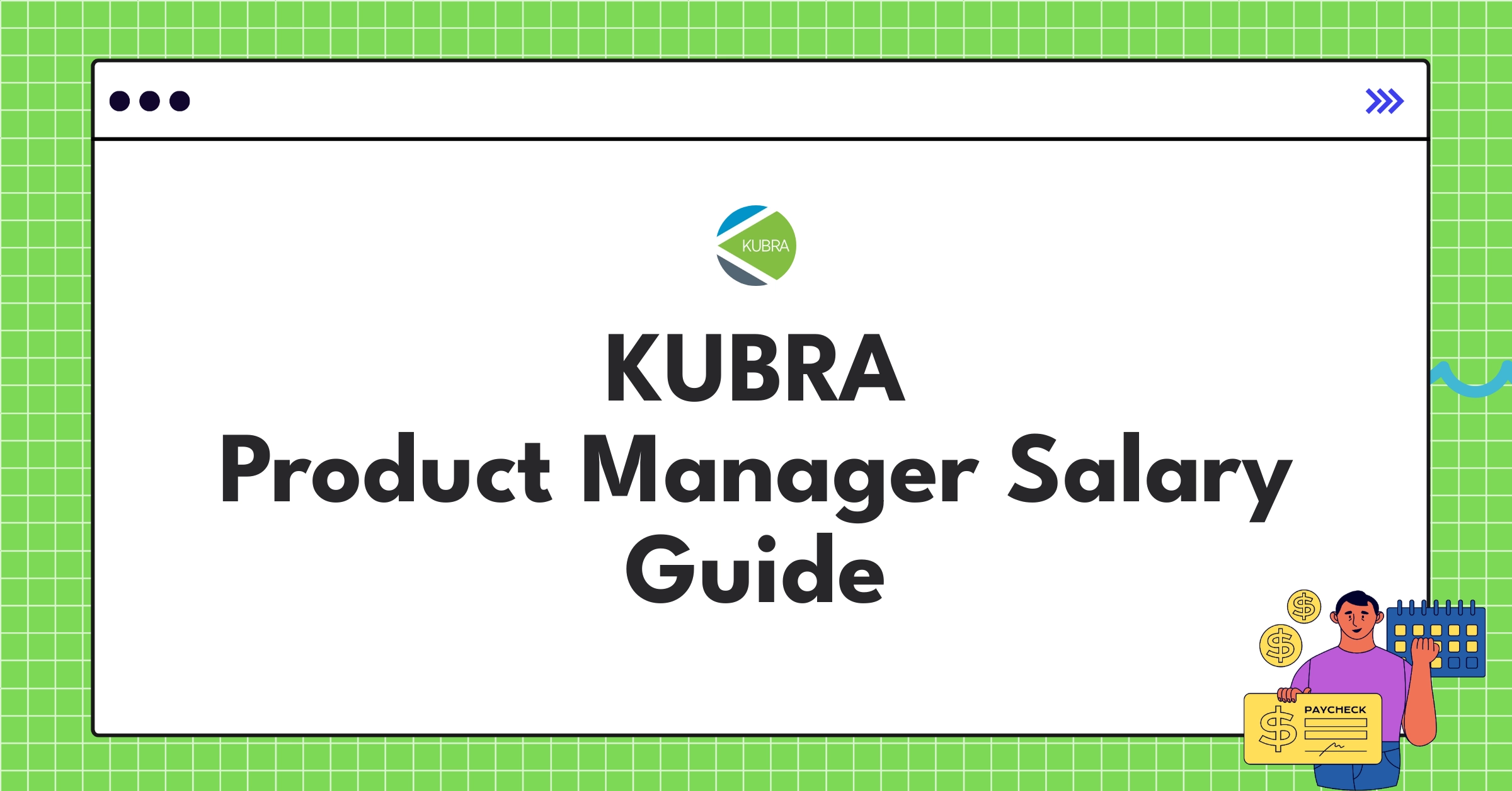 KUBRA product manager salary guide infographic showing compensation components and ranges for 2025