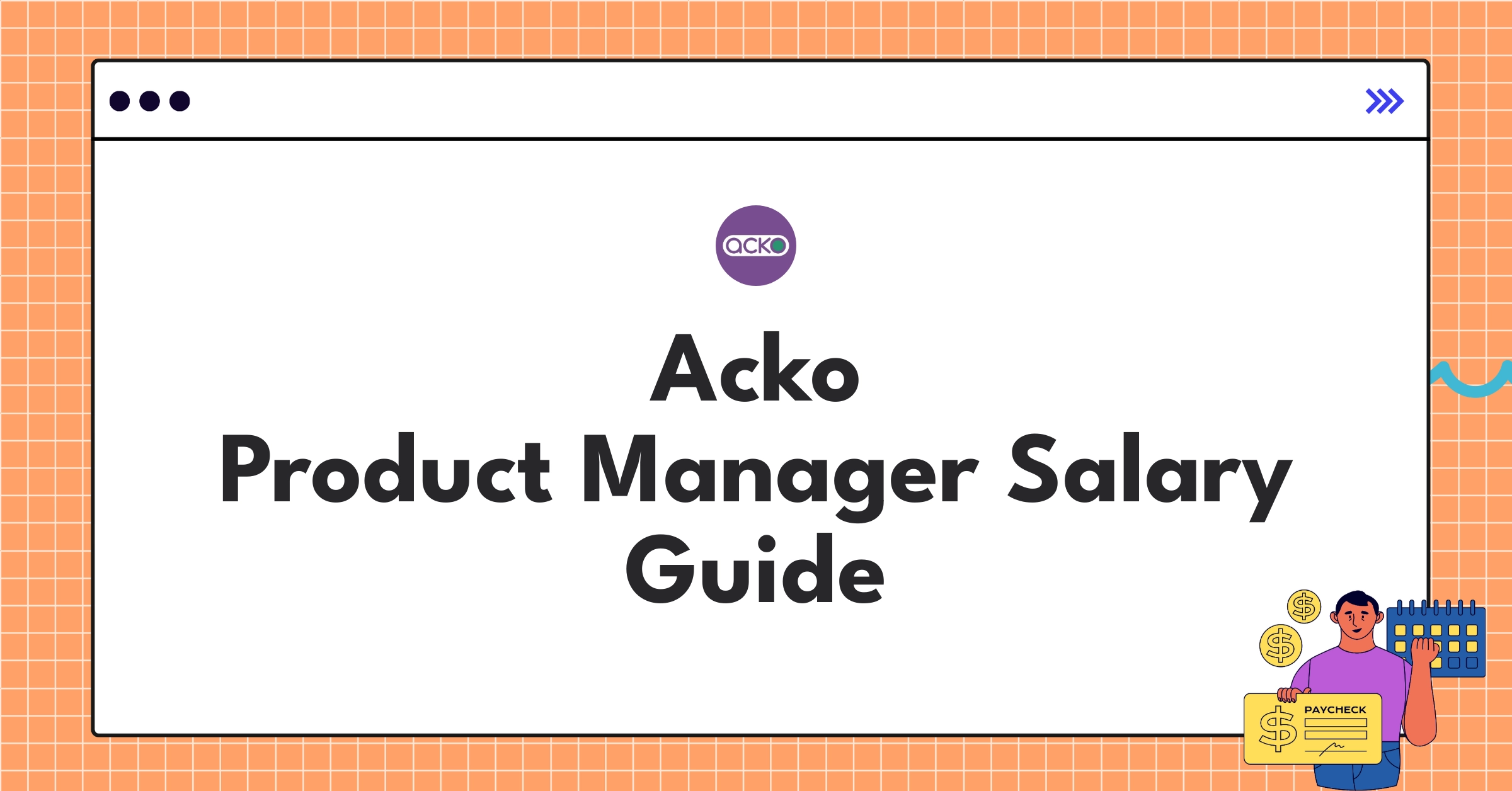 Detailed chart showing Acko product manager salary components including base pay, bonuses, and equity