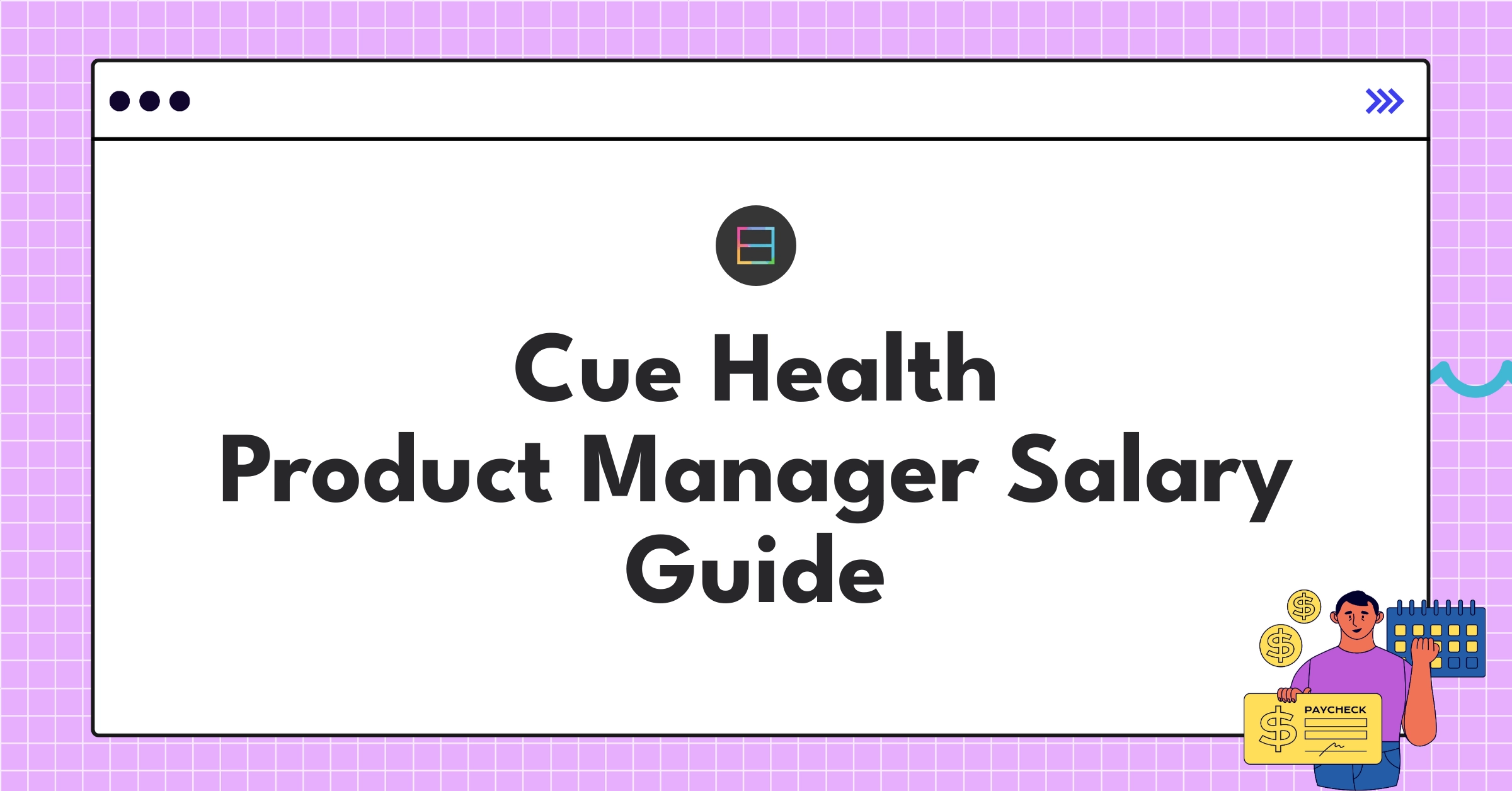 Infographic showing Cue Health Product Manager salary components and career progression opportunities in healthcare tech