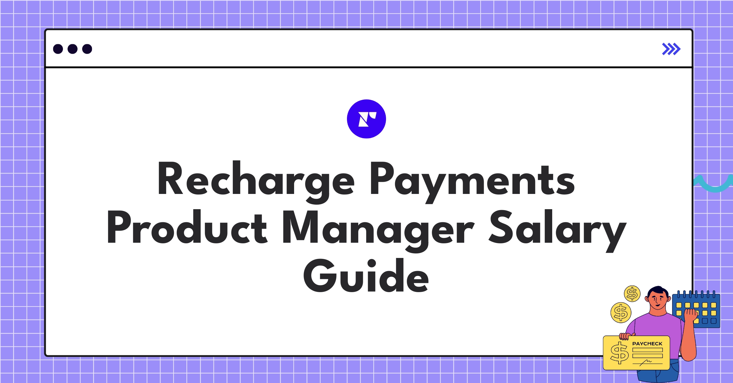 Infographic showing Recharge Payments product manager salary components including base pay, bonuses, and equity