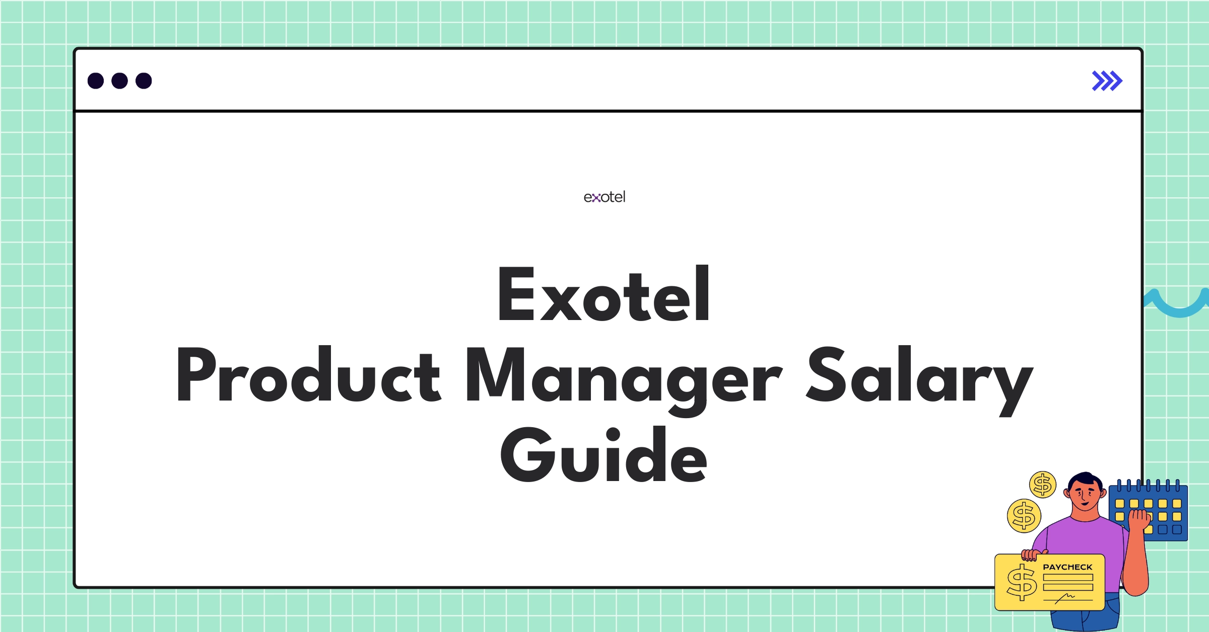Infographic showing Exotel Product Manager salary ranges and compensation components for different levels