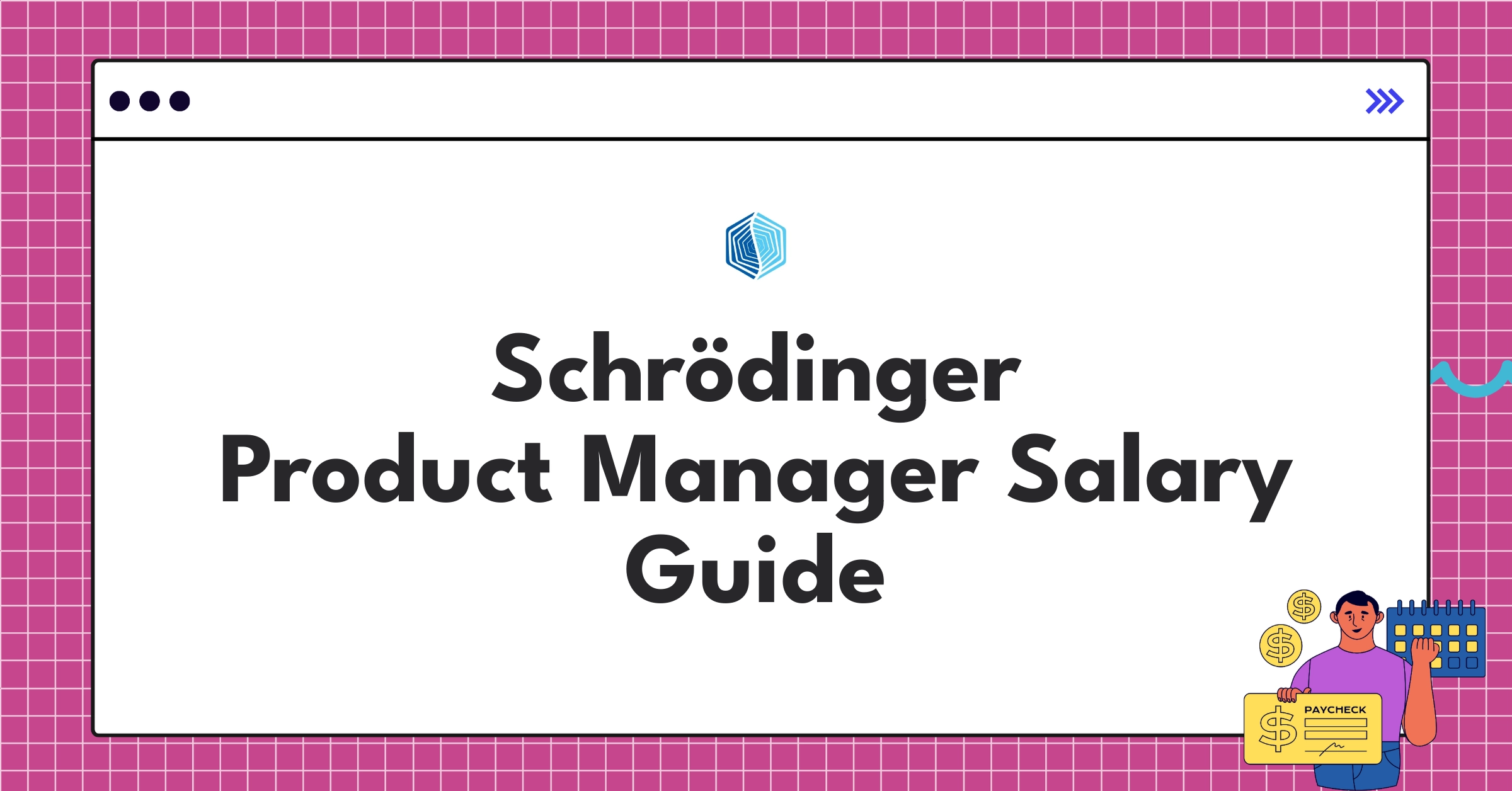 Infographic showing Schrödinger Product Manager salary ranges and benefits for different experience levels in 2025