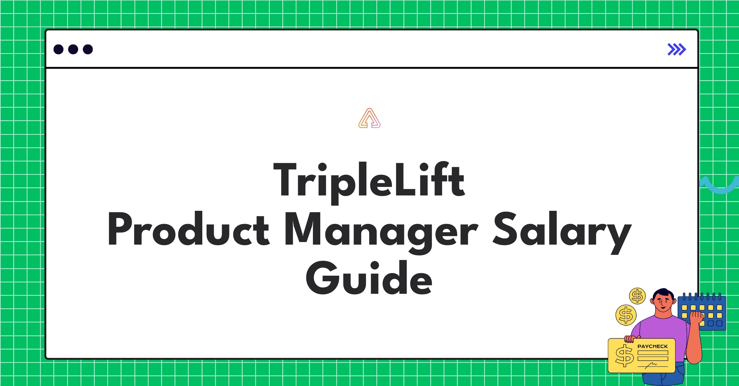 Infographic showing TripleLift Product Manager salary components and levels for 2025 compensation guide