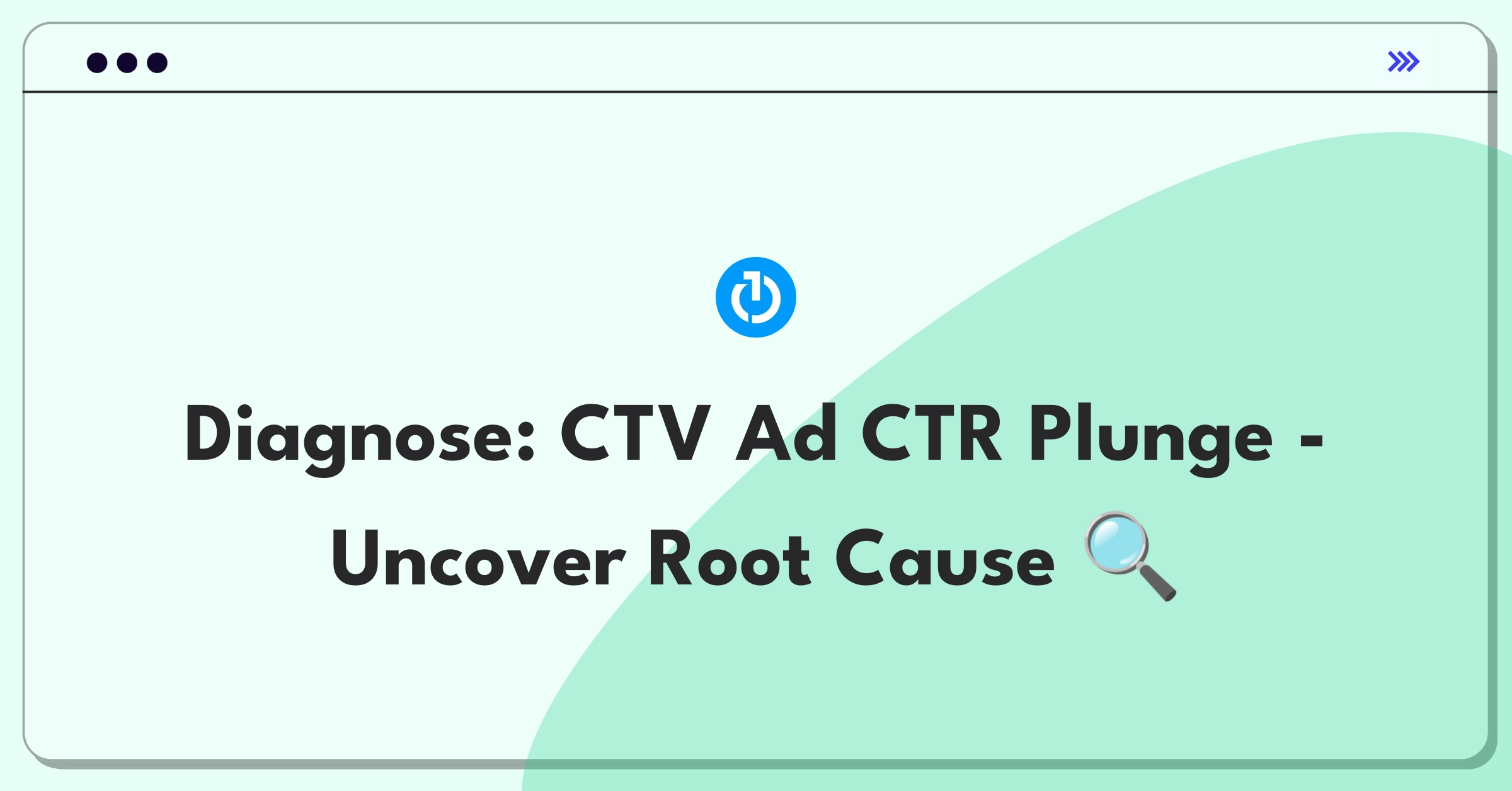 Product Management Root Cause Analysis Question: Investigating declining click-through rates for Connected TV video ads