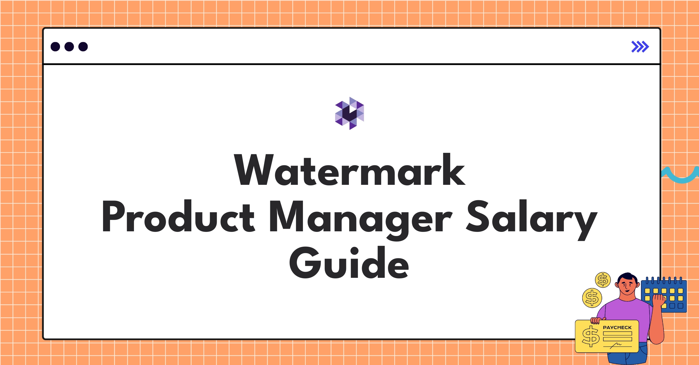 Infographic showing Watermark Product Manager salary ranges and compensation structure for 2025