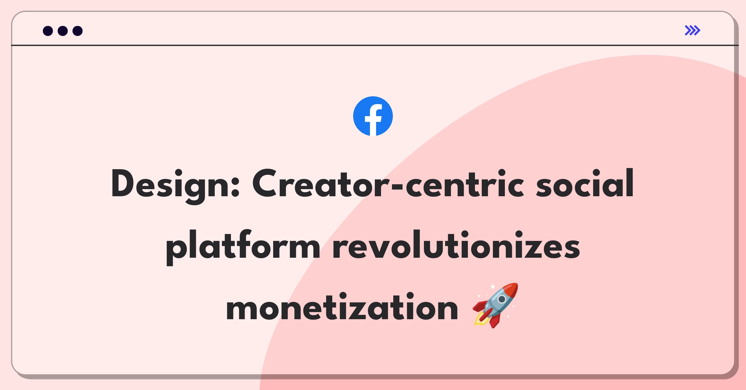 Product Management Design Question: Whiteboard sketch of social media app features focused on creator monetization