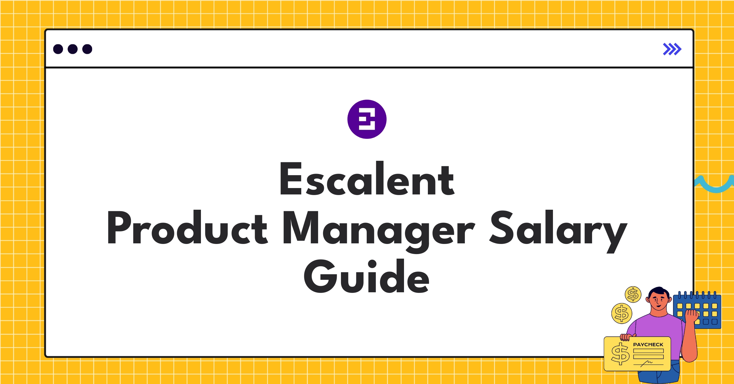 Infographic showing Escalent Product Manager salary ranges and benefits for 2025