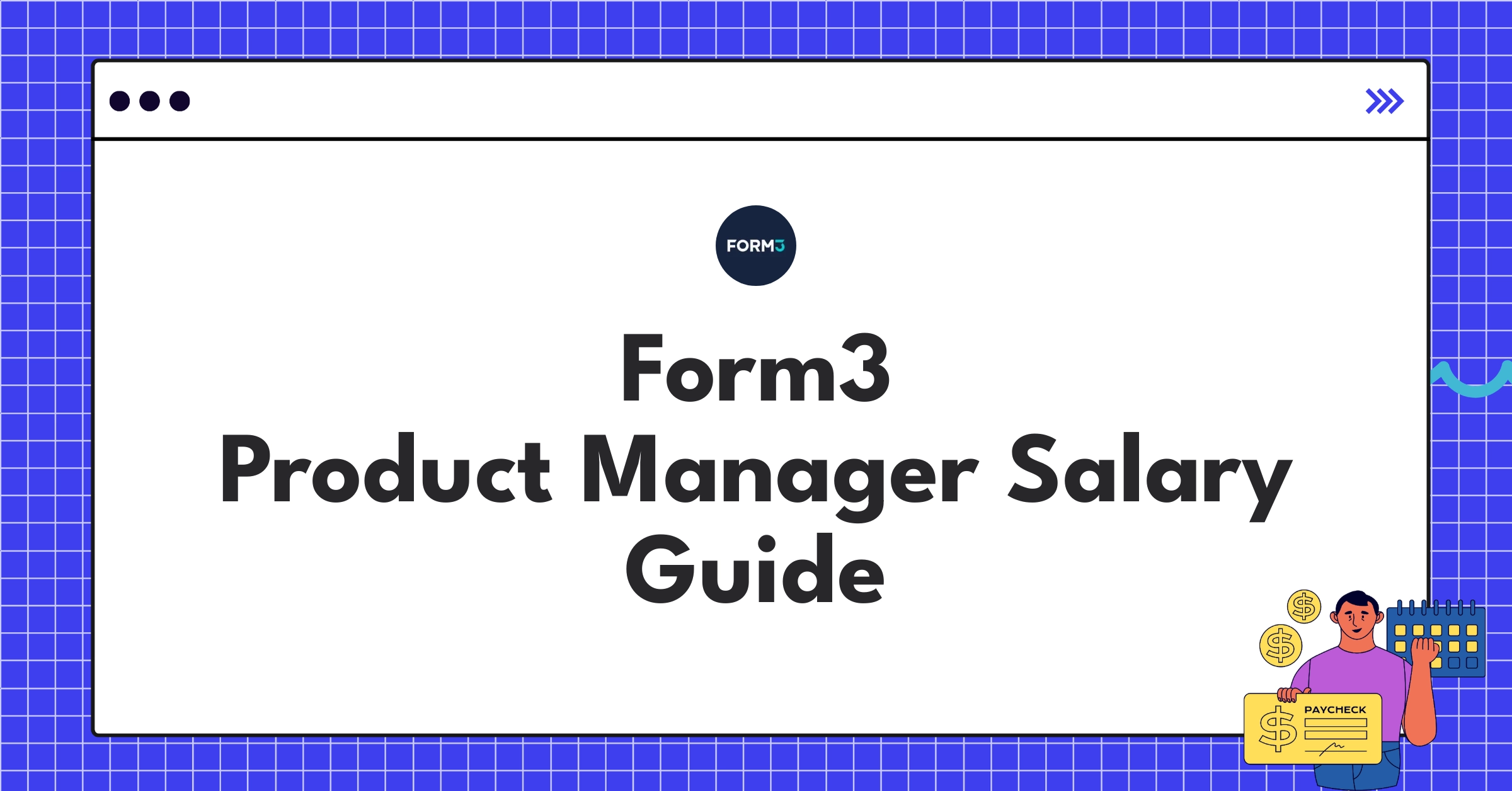 Infographic showing Form3 Product Manager salary ranges and compensation structure