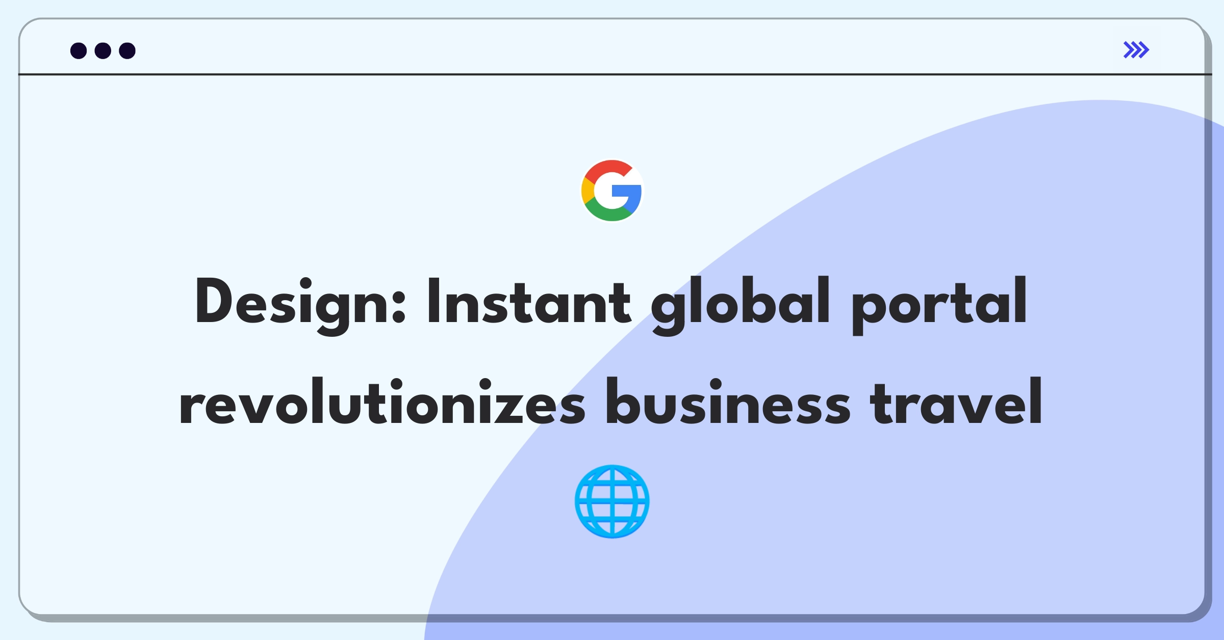 Product Management Design Question: Conceptual diagram of global instant transportation portal network