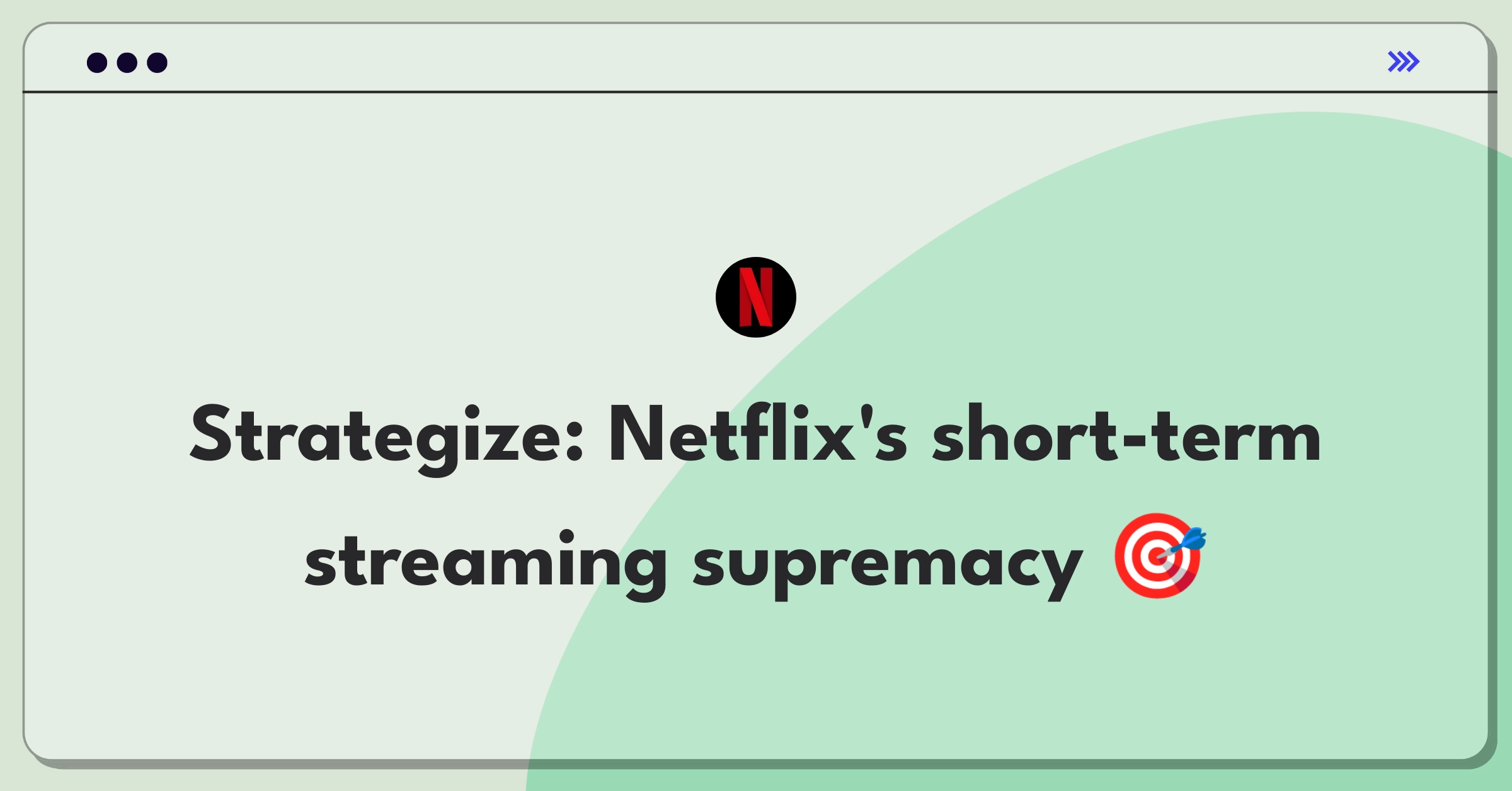 Product Management Strategy Question: Netflix executive planning short-term goals on whiteboard