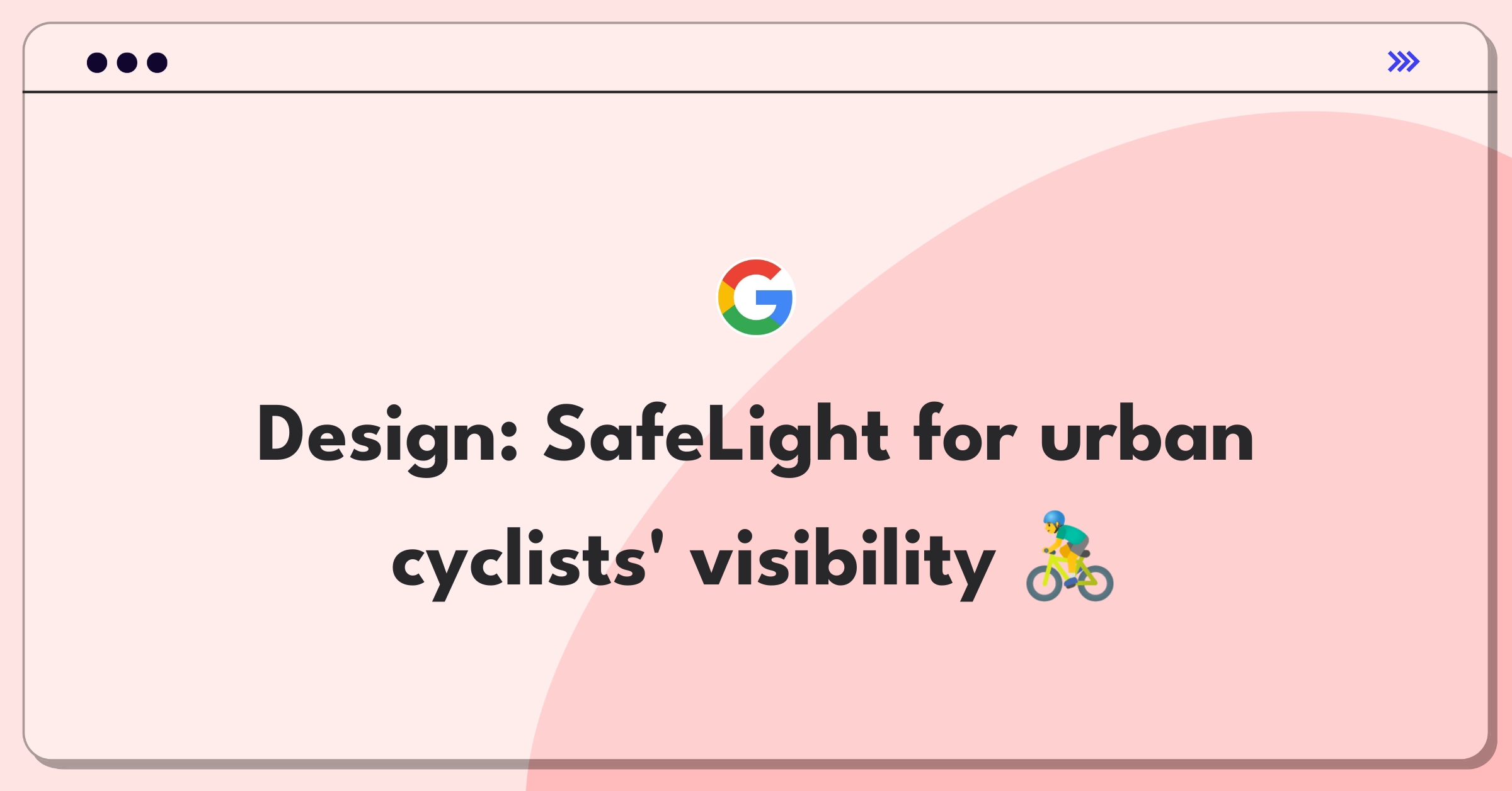 Product Management Design Question: Innovative lighting system concept for urban cyclist safety