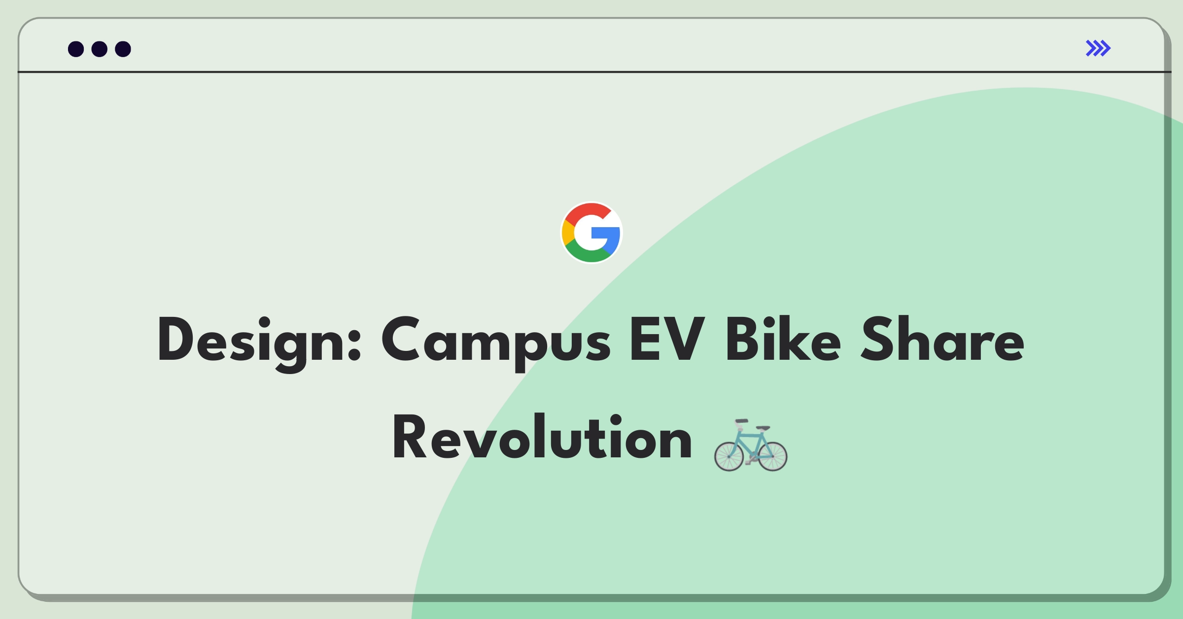 Product Management Design Question: Sketch of electric bikes on a college campus with students using smartphones