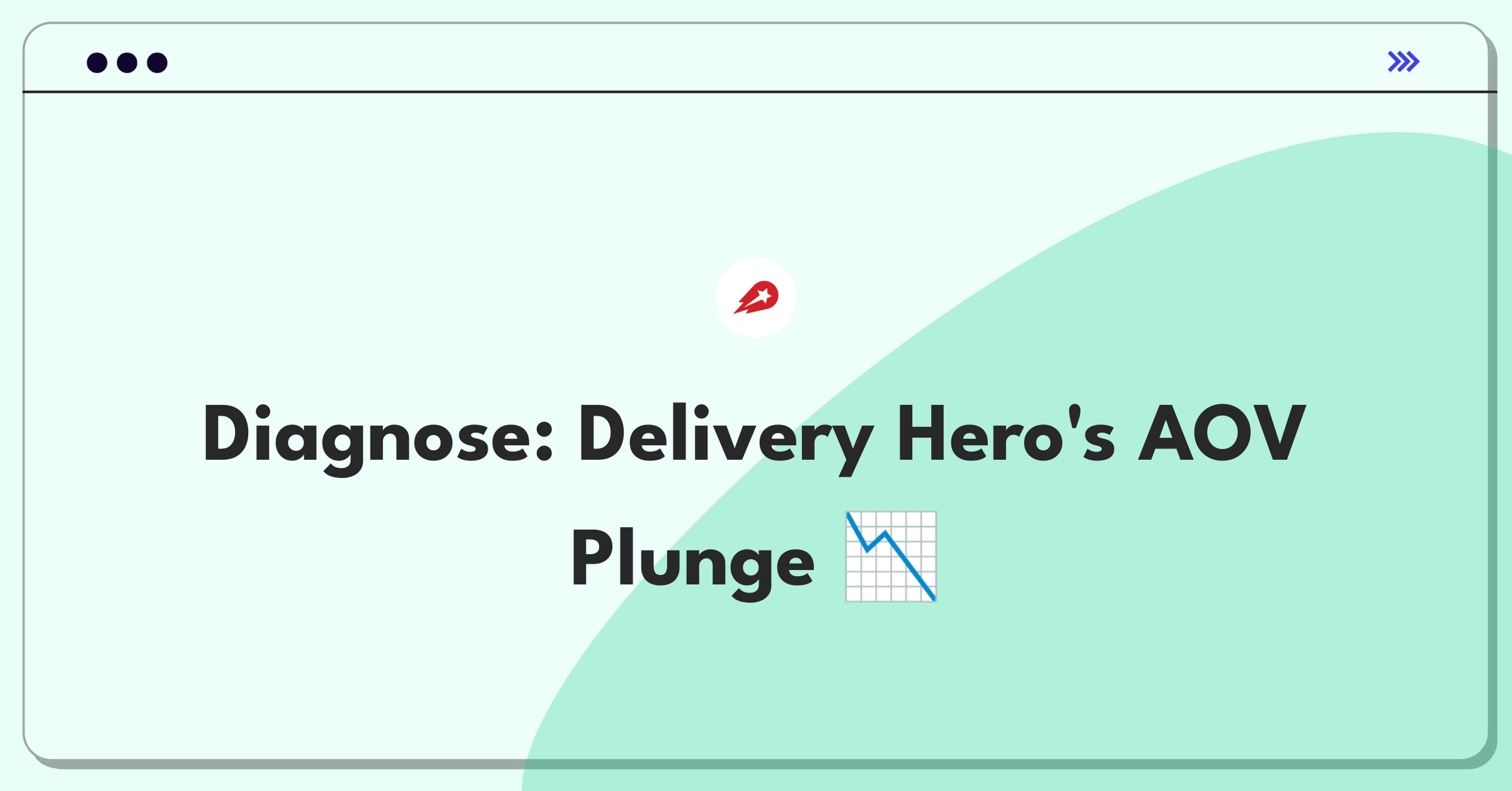 Product Management Root Cause Analysis Question: Investigating Delivery Hero's average order value decline