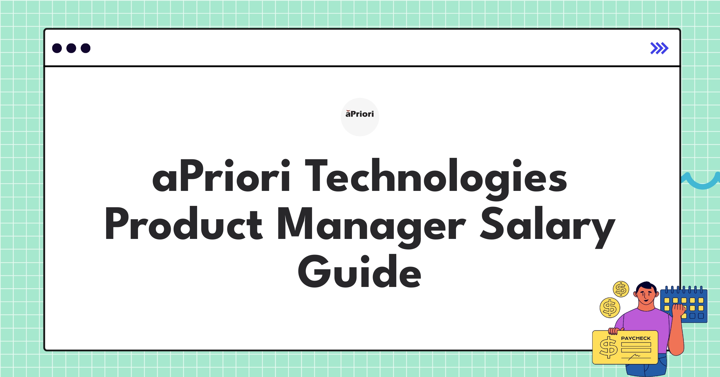 Detailed chart showing aPriori Technologies product manager salary components and progression levels