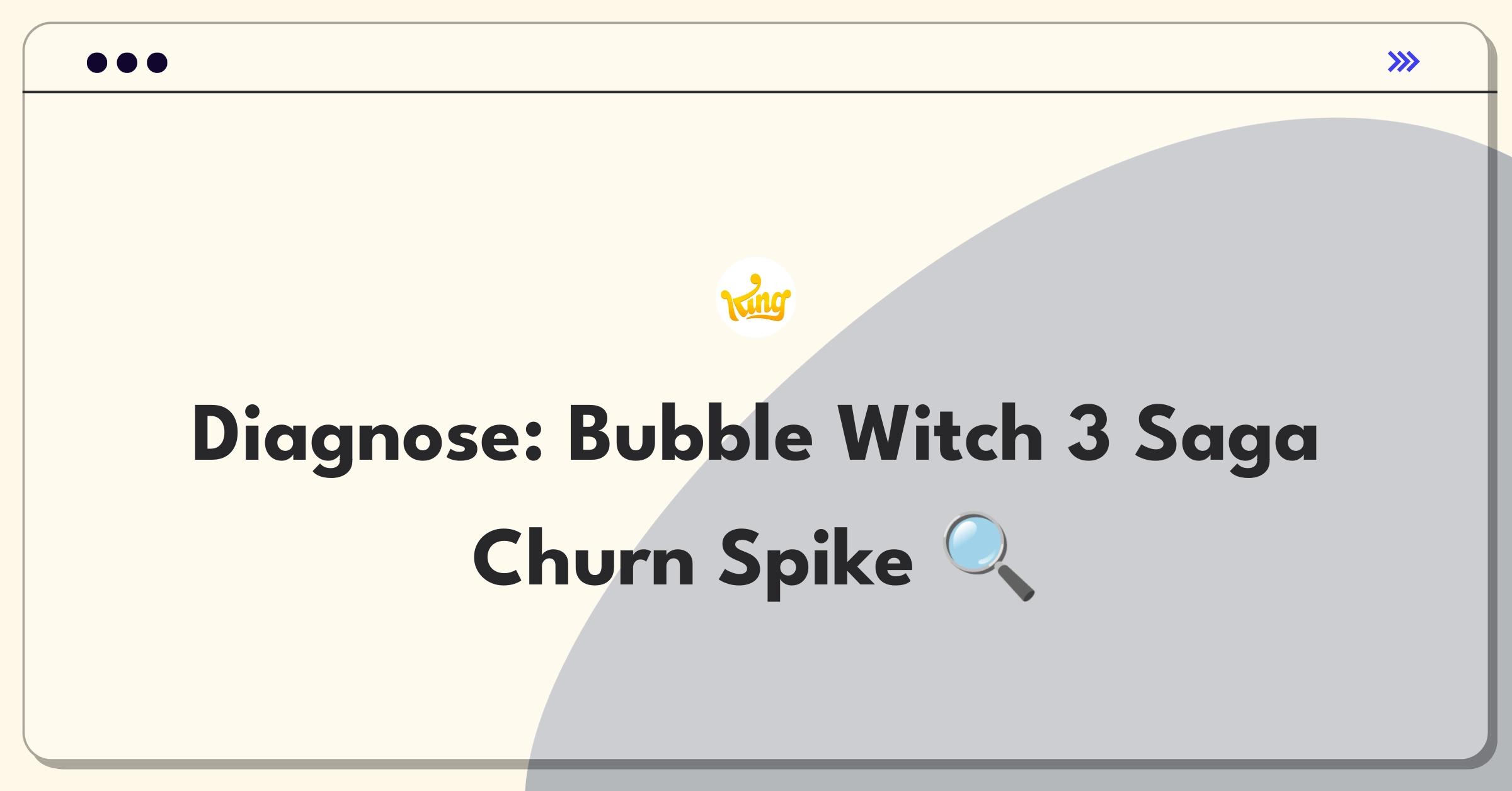 Product Management Root Cause Analysis Question: Investigating player churn increase in Bubble Witch 3 Saga mobile game