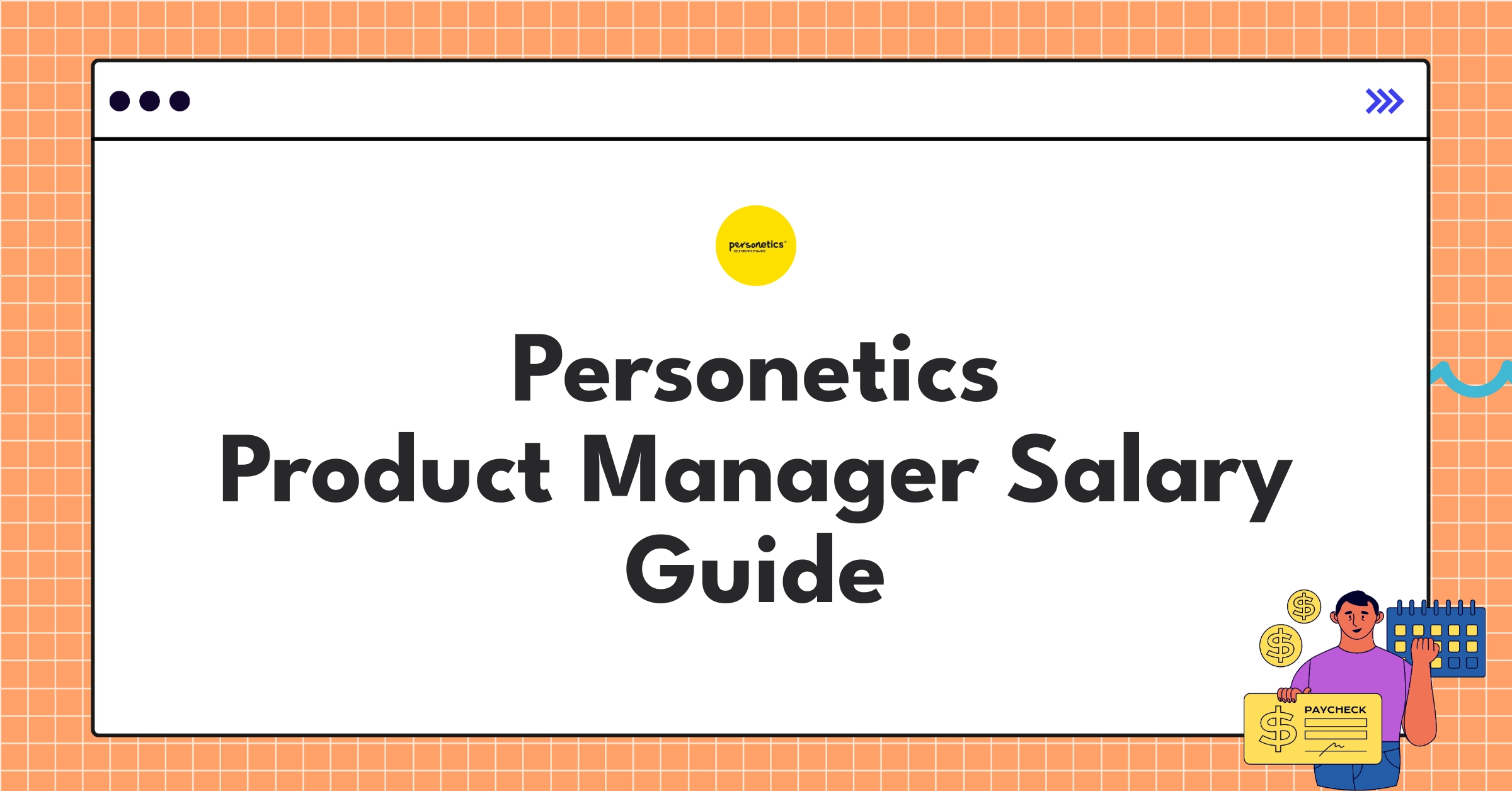 Infographic showing Personetics product manager salary components and comparison to industry standards