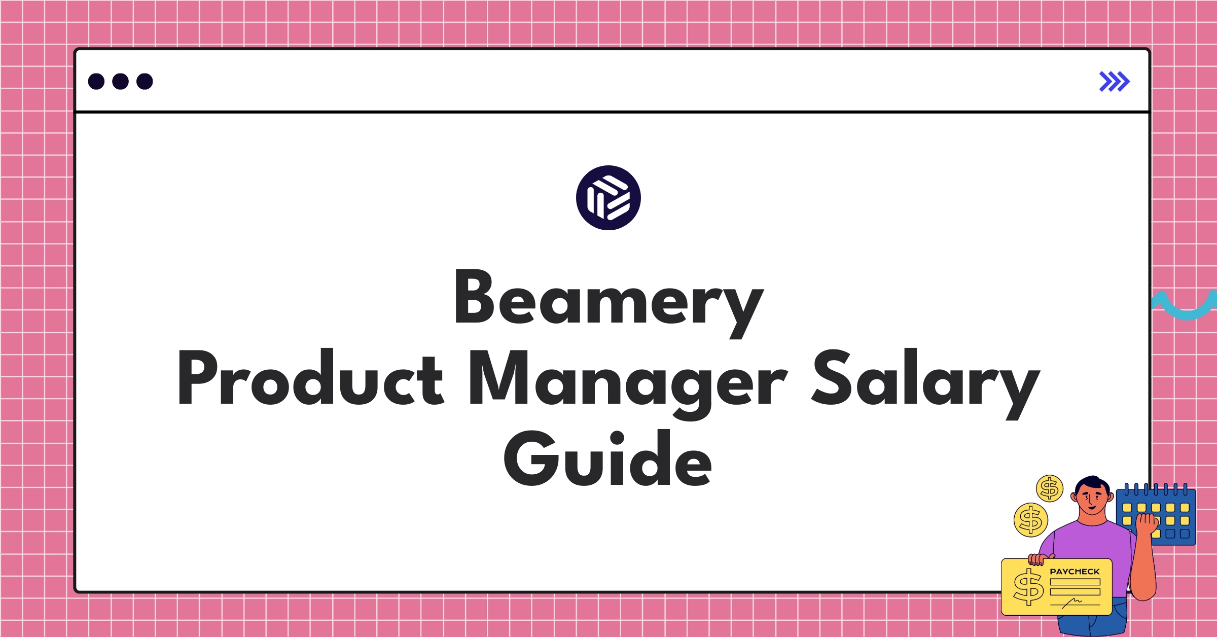 Infographic showing Beamery product manager salary components including base pay, bonuses, and equity