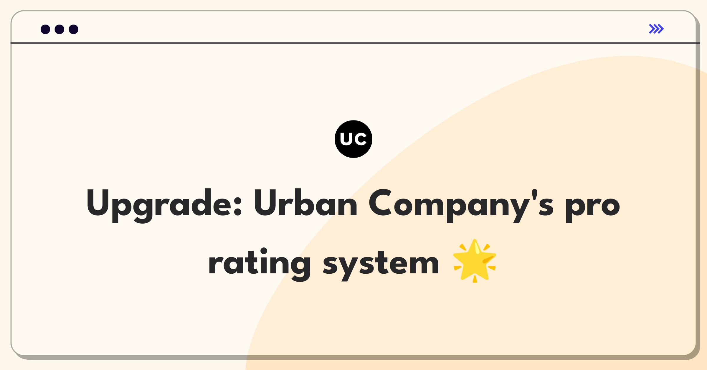 Product Management Improvement Question: Urban Company service professional rating system enhancement