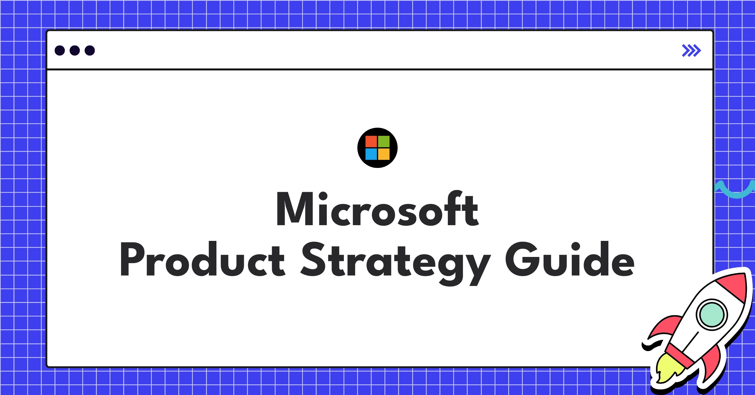 Microsoft logo with AI, cloud, and gaming icons representing 2025 product strategy roadmap
