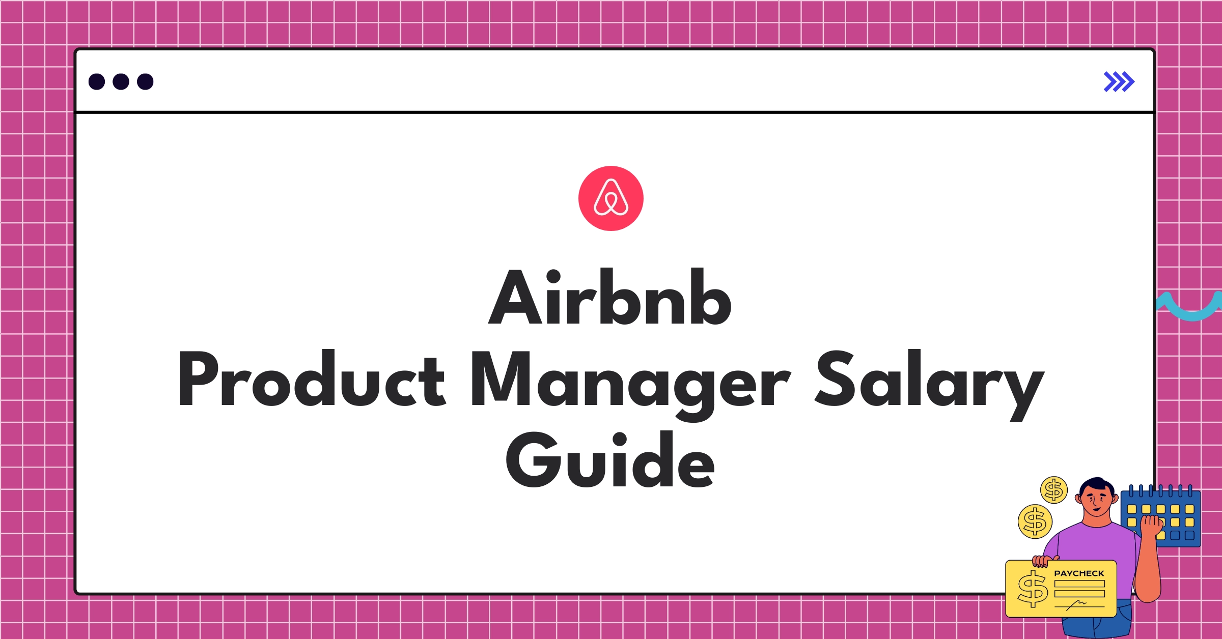 Airbnb logo with product manager salary chart and compensation breakdown for 2025
