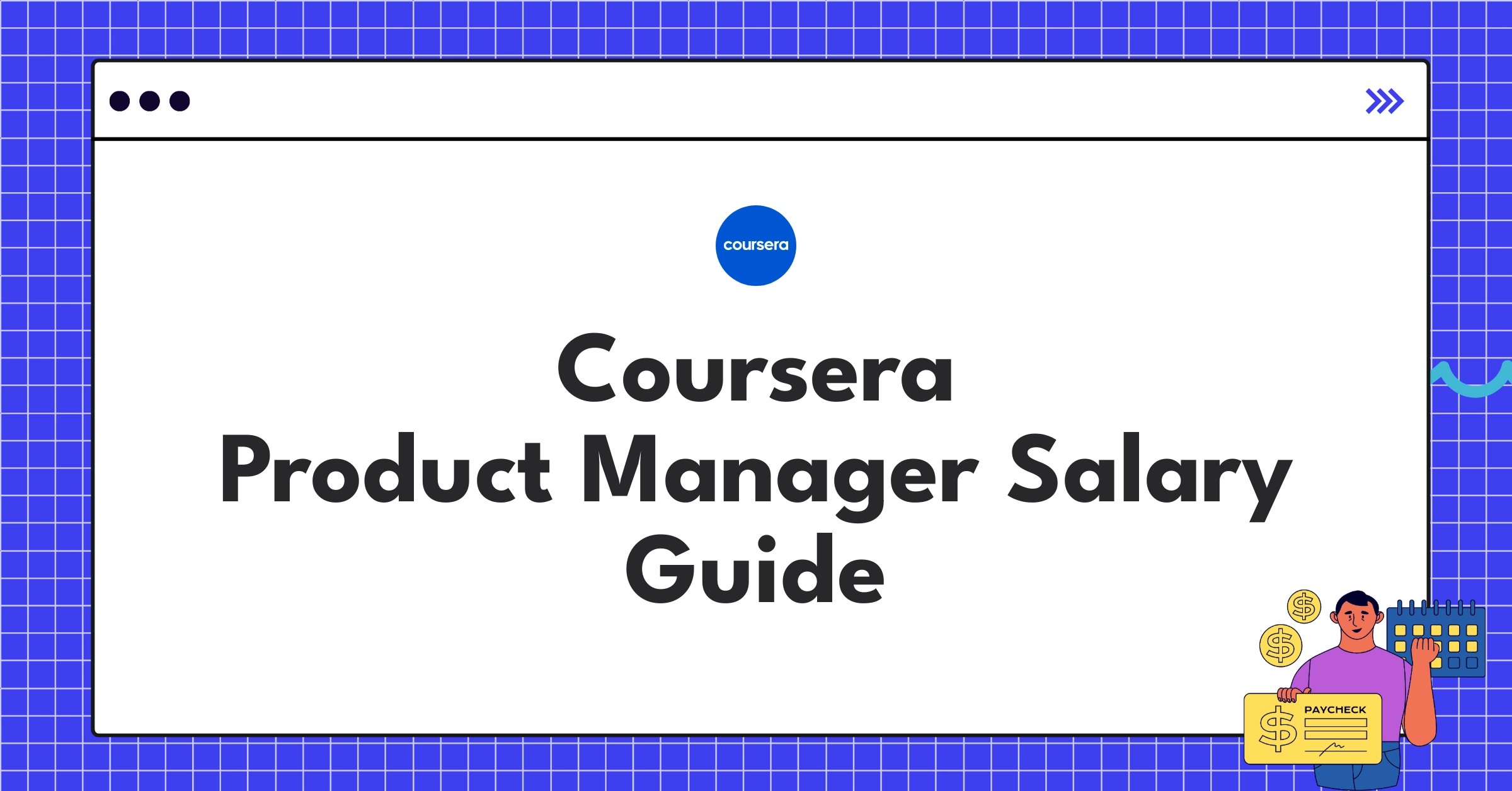 Infographic showing Coursera product manager salary ranges and compensation structure in 2025