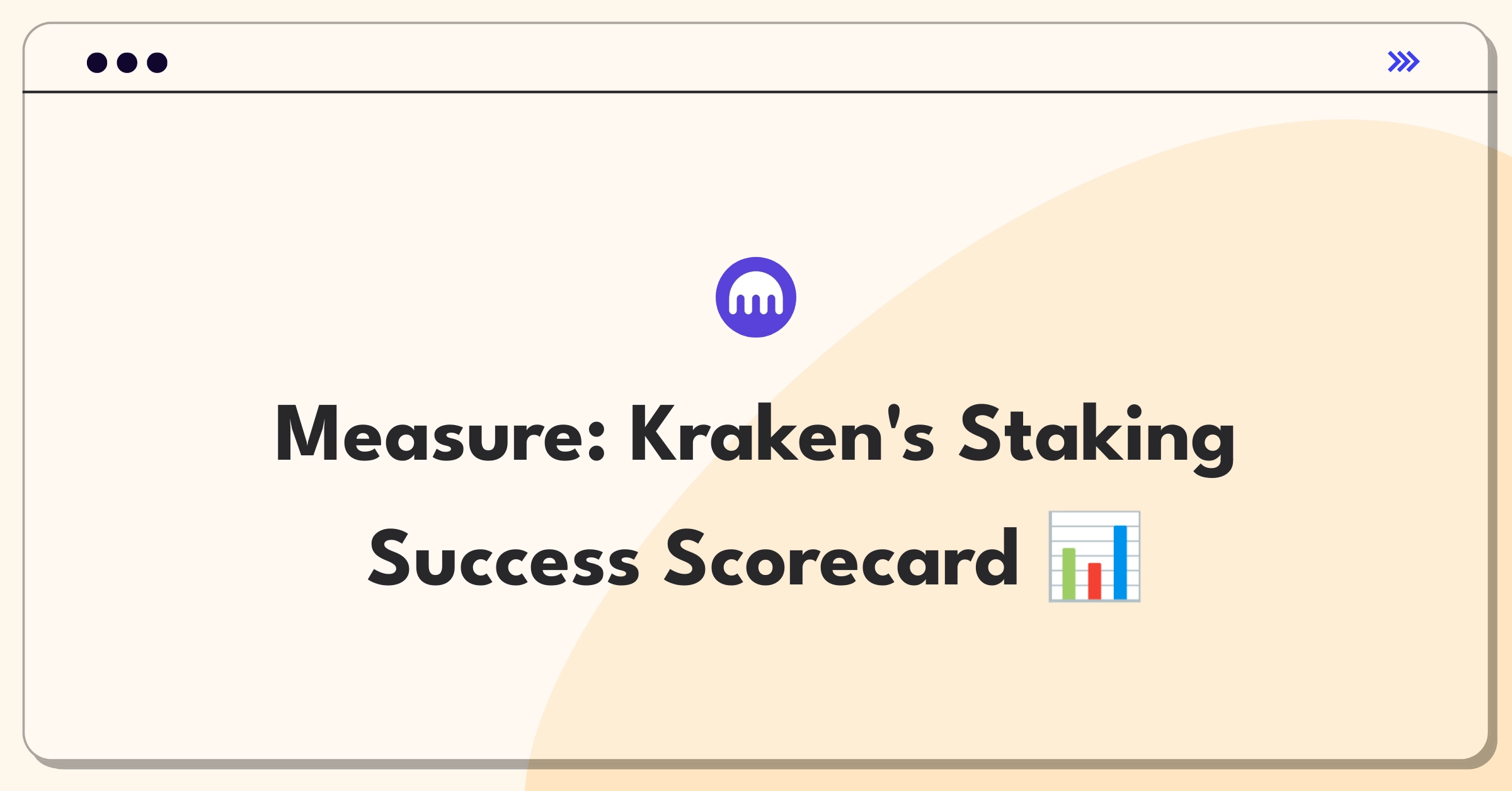 Product Management Metrics Question: Cryptocurrency staking service evaluation dashboard with key performance indicators