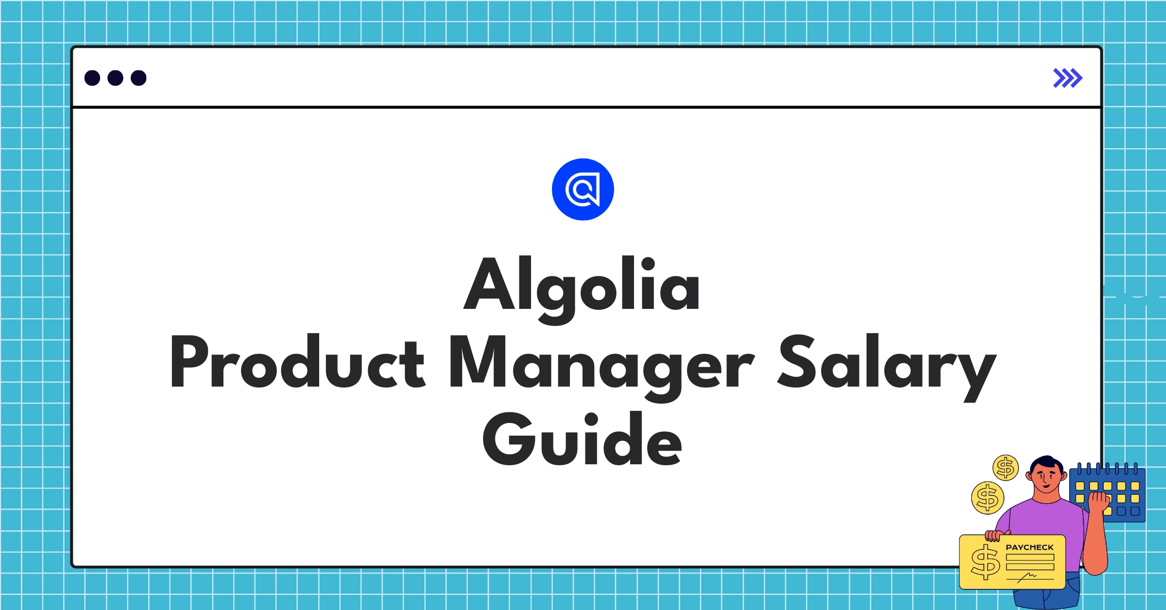 Infographic showing Algolia Product Manager salary components and comparison with industry standards