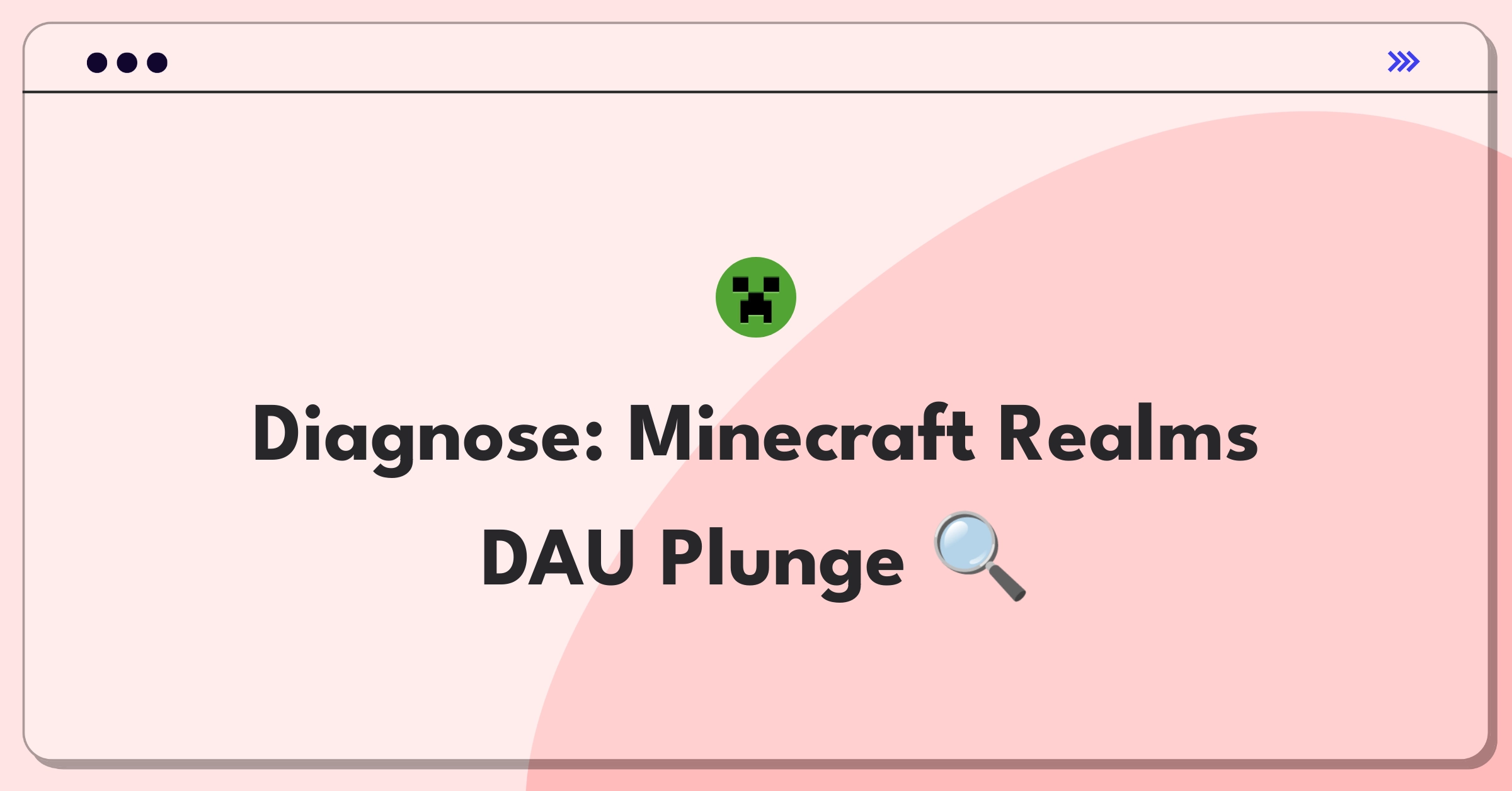 Product Management Root Cause Analysis Question: Investigating Minecraft Realms daily active user decline