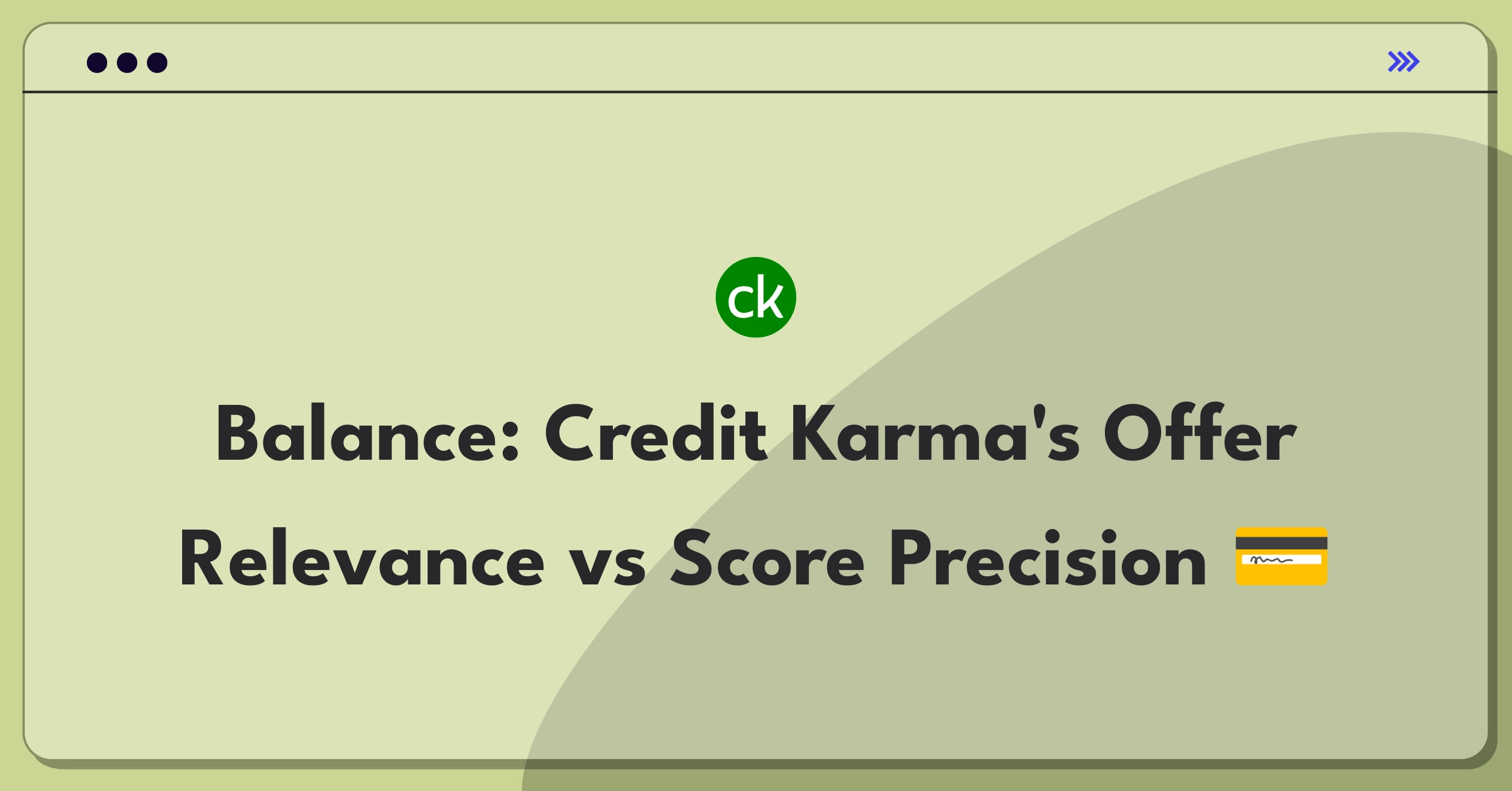 Product Management Trade-off Question: Credit Karma personalized offers versus credit score accuracy prioritization