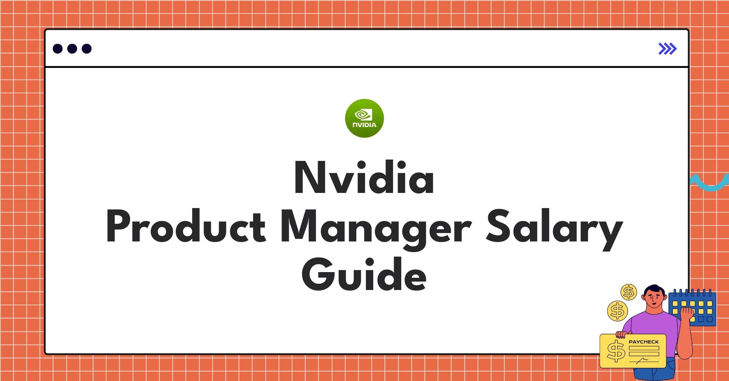 Infographic showing Nvidia Product Manager compensation components including base salary, bonuses, and equity
