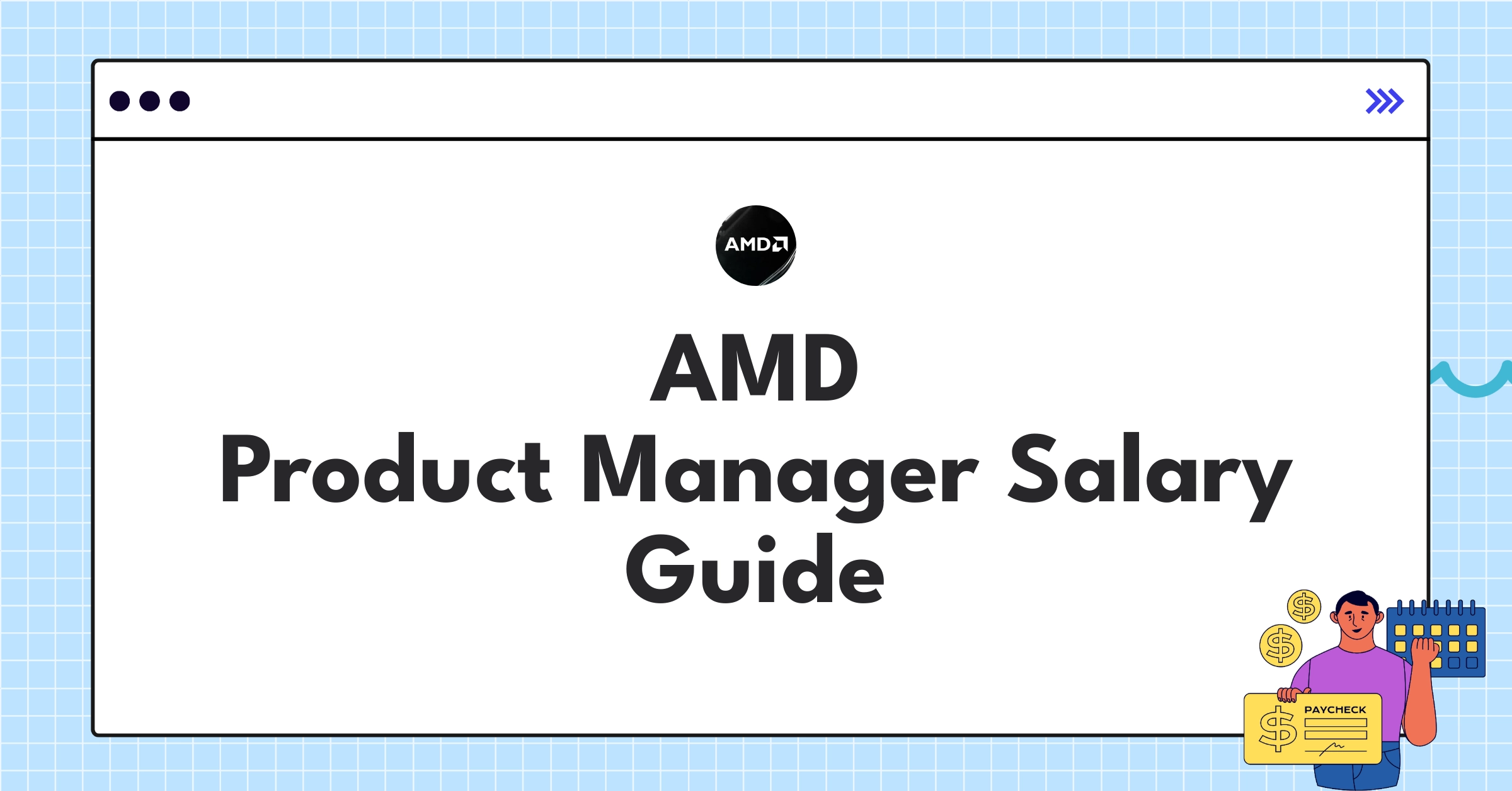Detailed infographic showing AMD Product Manager salary components and comparison with industry standards