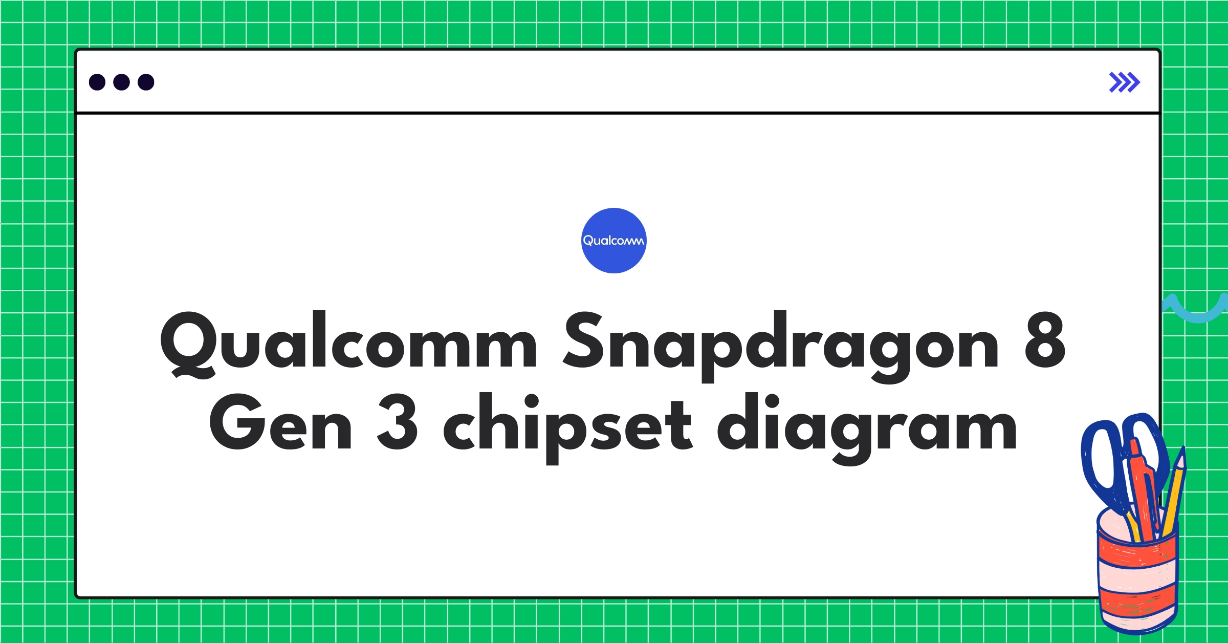 Detailed diagram of Qualcomm Snapdragon 8 Gen 3 mobile platform showcasing AI and efficiency features